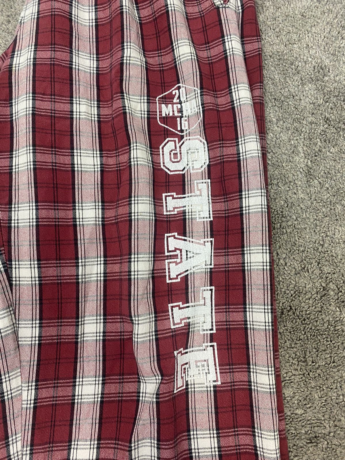 Vintage Plaid white and red pajama pants Size US 32 / EU 48 - 2 Thumbnail