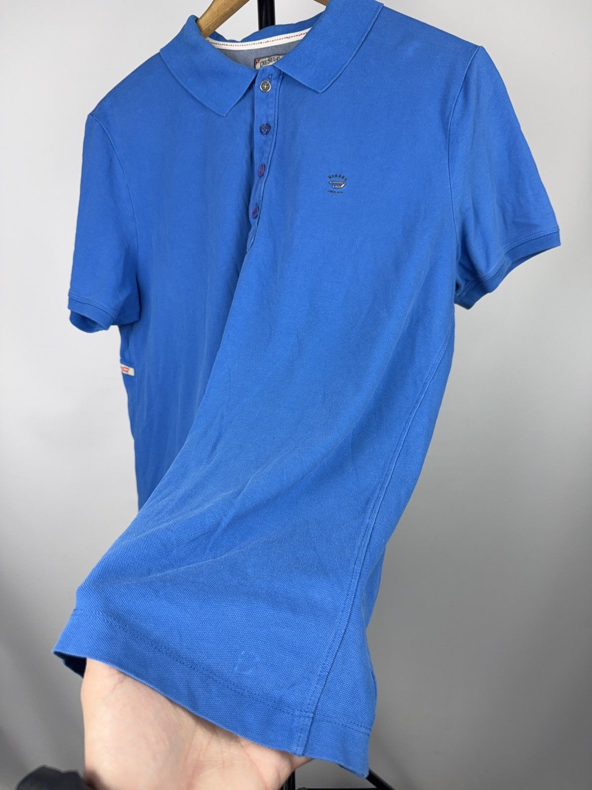 Diesel Retro 00s Diesel Blue Slim Fit Polo Shirt Workwear Logo XL Size US XL / EU 56 / 4 - 9 Thumbnail