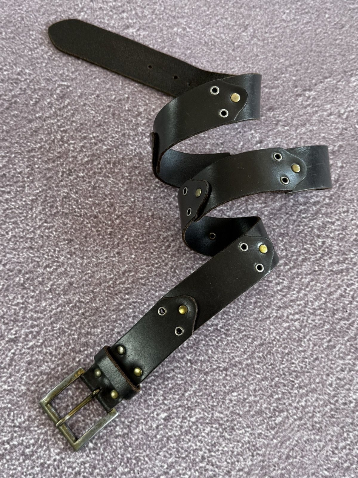 Vintage Leather Studded Belt Japanese style Punk