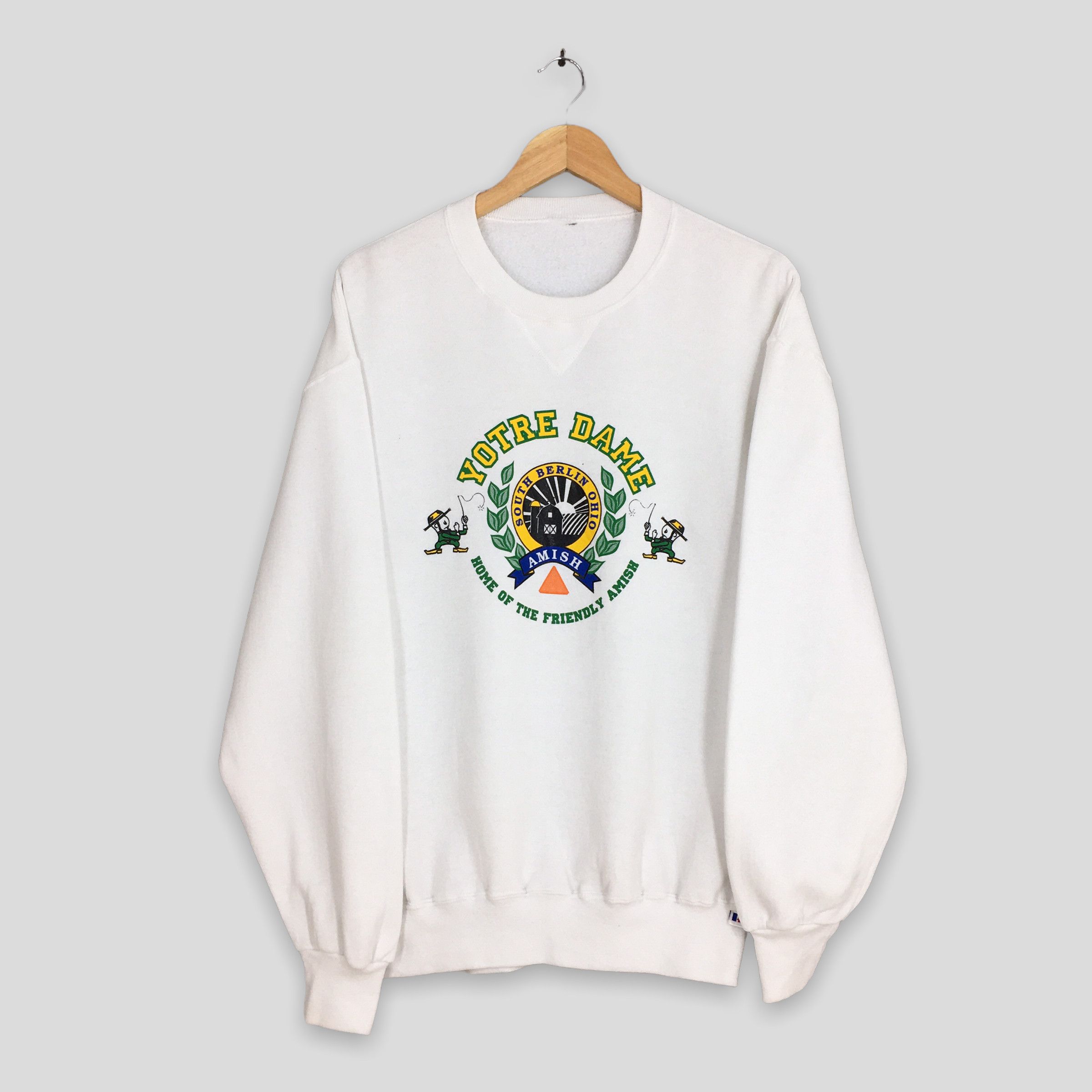 NCAA × Russell Athletic Vintage 90s Notre Dame Fighting Irish Ncaa Sweatshirt Large Size US L / EU 52-54 / 3 - 1 Thumbnail