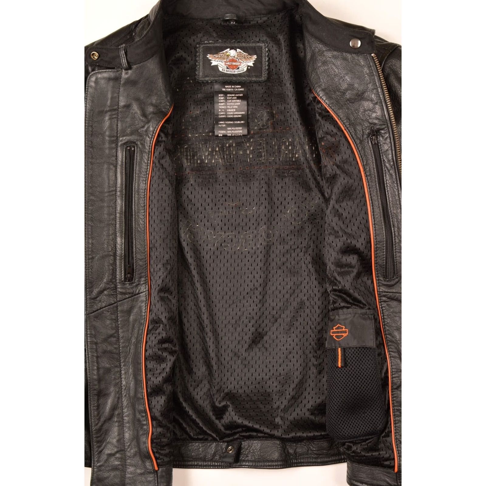 Harley Davidson VINTAGE Harley-Davidson Women's Jacket Miss Enthusiast Leather, Size M, Black, 98142-09VW, 100% Leather, Motorcycle, Womens Size M / US 6-8 / IT 42-44 - 6 Thumbnail