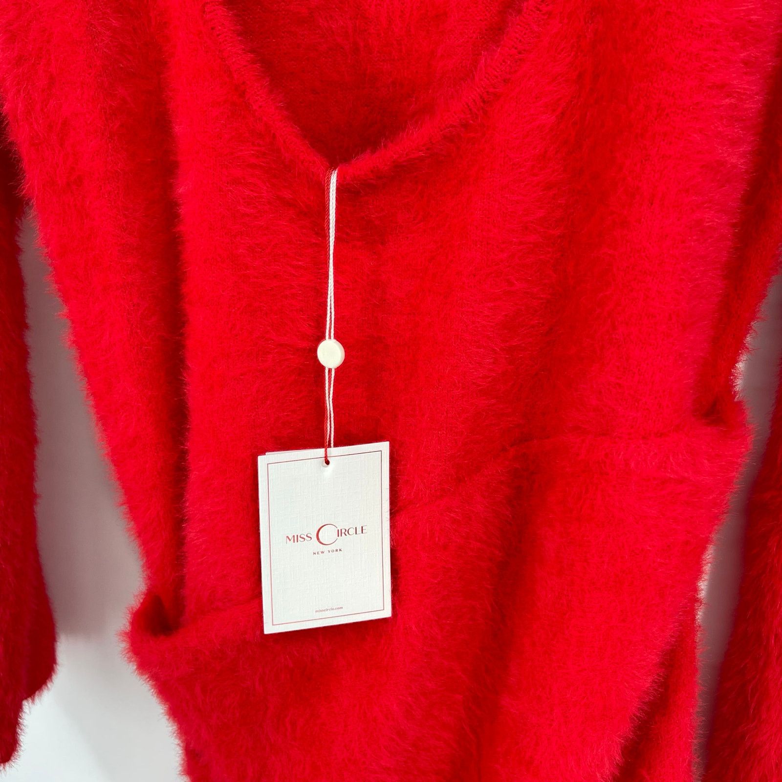 Other Miss Circle | NWT Keira Dress in Red Fuzzy Sweater Knit XL Size XL / US 12-14 / IT 48-50 - 5 Thumbnail