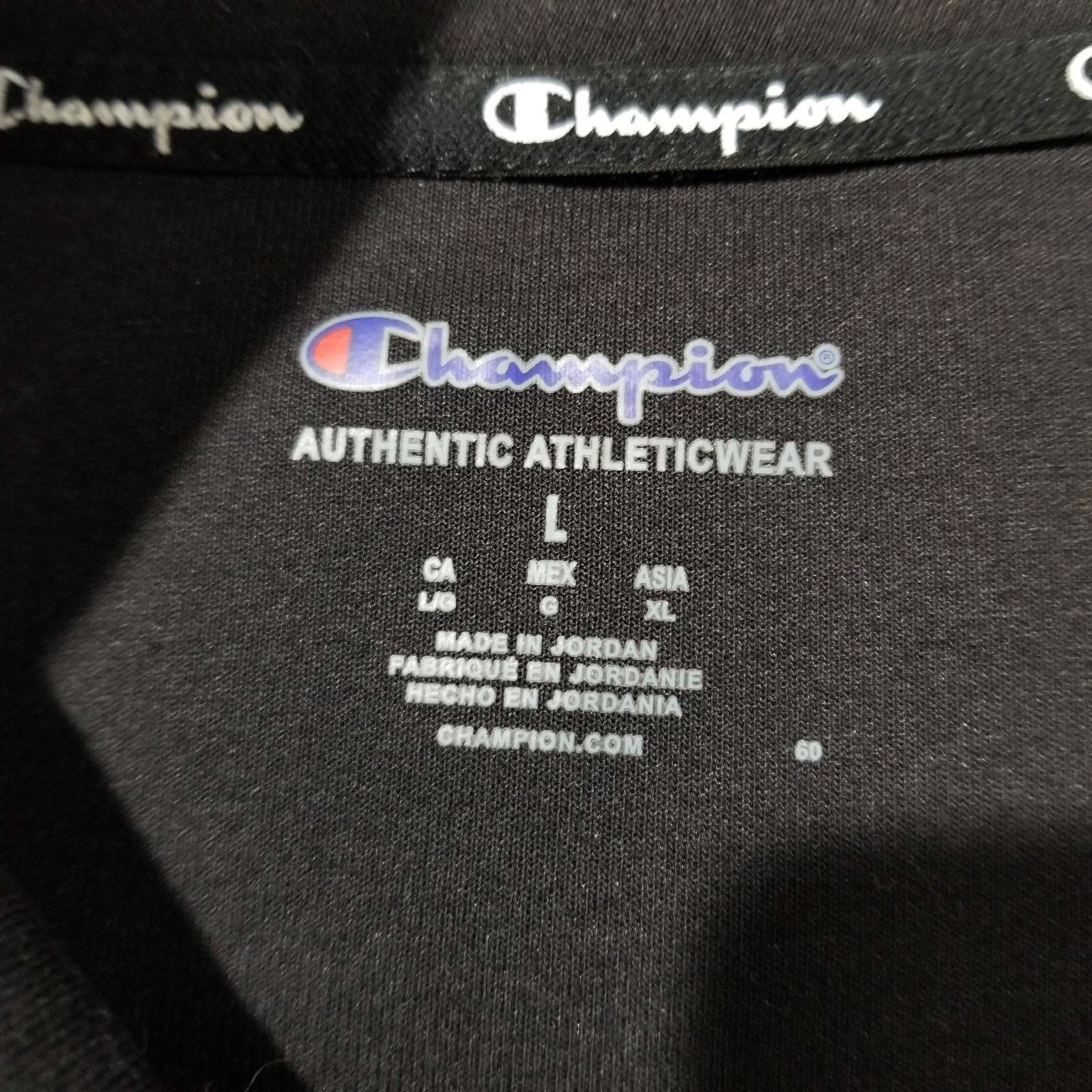 Champion Champion Sweatshirt Large Black Sport Mock Neck Pullover Size L / US 10 / IT 46 - 5 Thumbnail