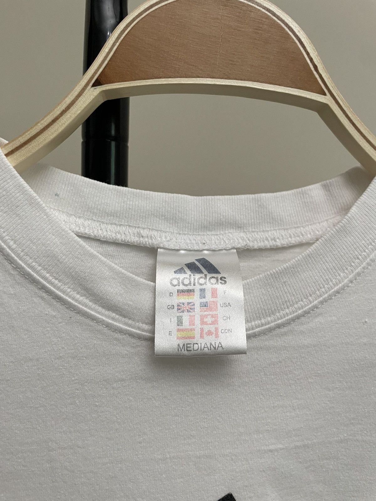 Vintage Vintage Y2K Adidas White Art Graphic Tee Shirt Unsoundrags Size US M / EU 48-50 / 2 - 4 Thumbnail