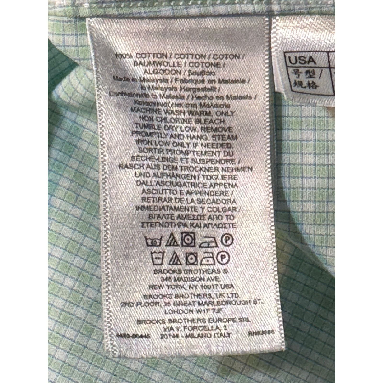 Brooks Brothers Brooks Brothers Regent Fit Green Gingham Dress Shirt 15 2/3 Size M / US 6-8 / IT 42-44 - 8 Thumbnail