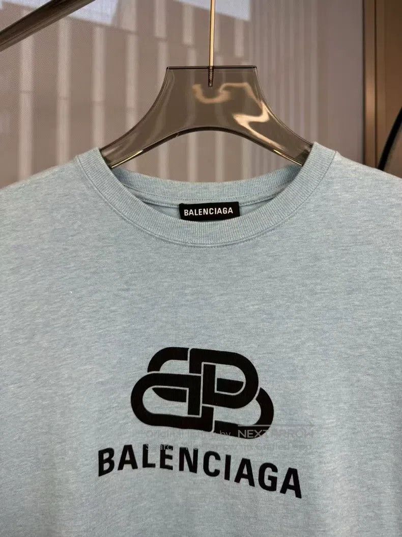 Balenciaga Balenciaga Haze Blue Snap Short Sleeve Size US S / EU 44-46 / 1 - 2 Thumbnail