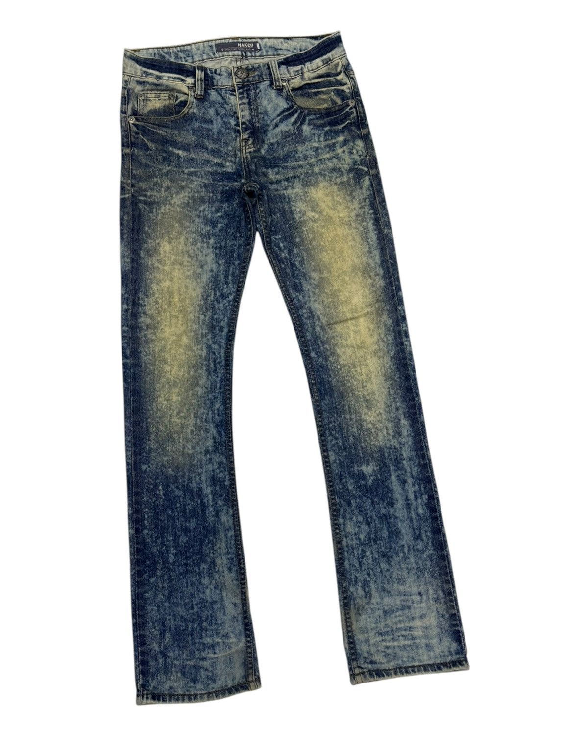 If Six Was Nine OG🔥NAKED JEANS BLEACH ROCKSTAR SLIM FLARE DENIM JEANS Size US 31 - 3 Thumbnail