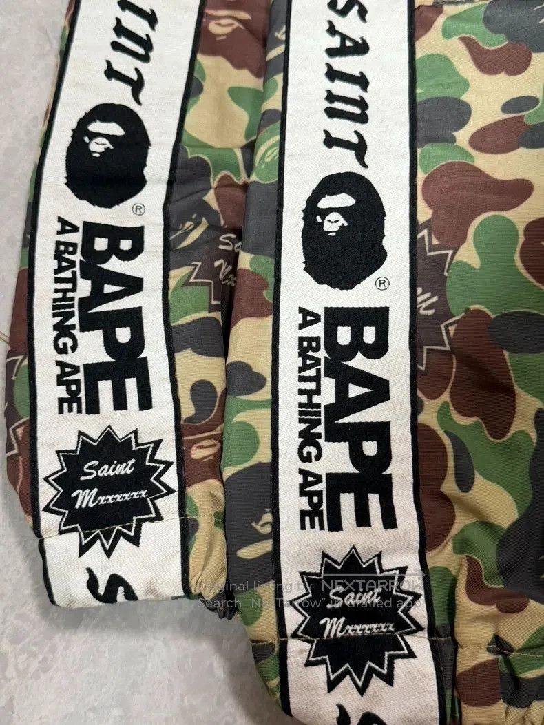 Bape SAINT Mxxxxxx x BAPE Camo Track Pants. Size US 32 / EU 48 - 7 Thumbnail