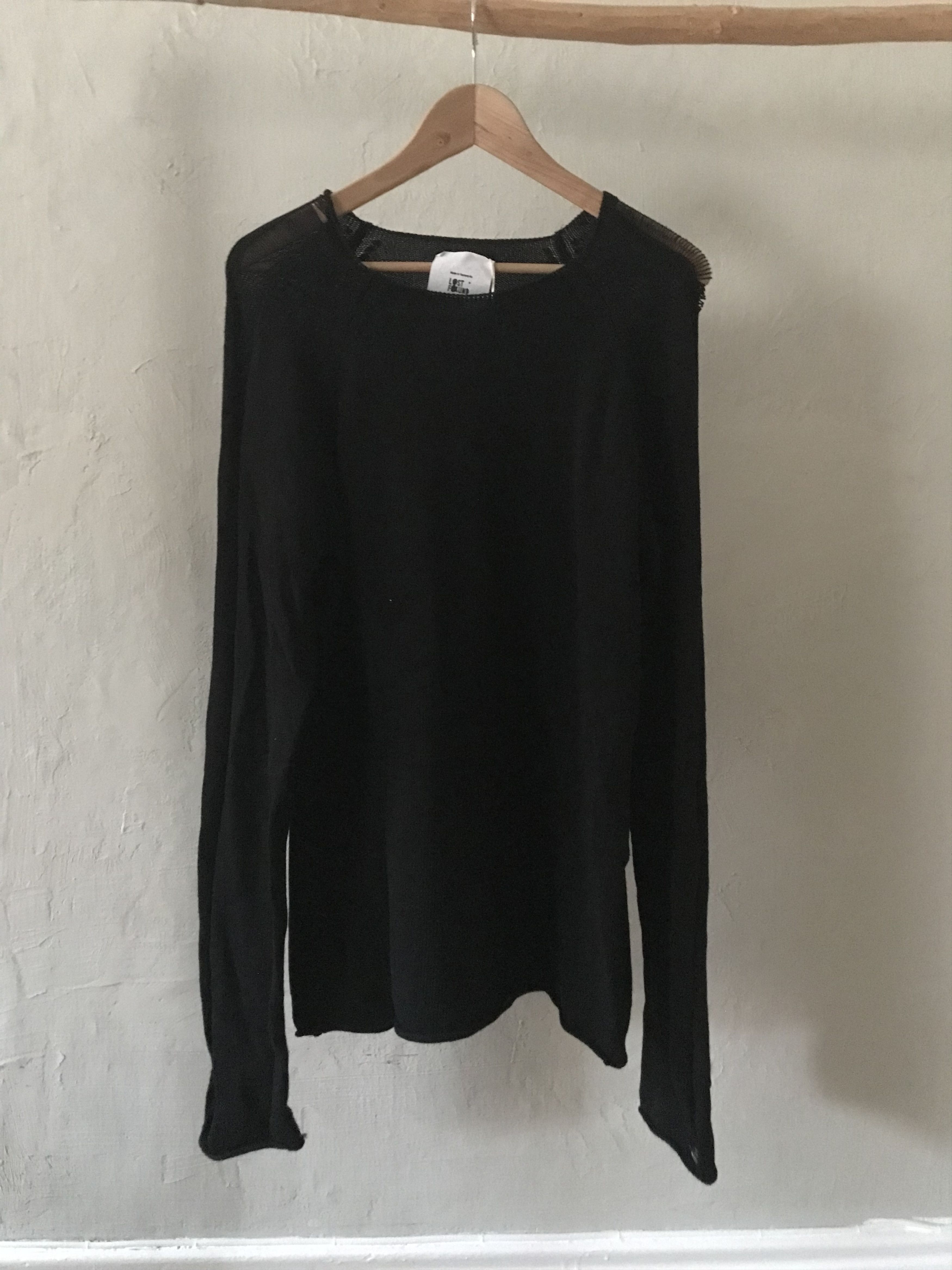 image of Lost Found Ria Dunn Lost & Found Rooms By Ria Dunn Fine Knit Black Sweater, Men's (Size Small)