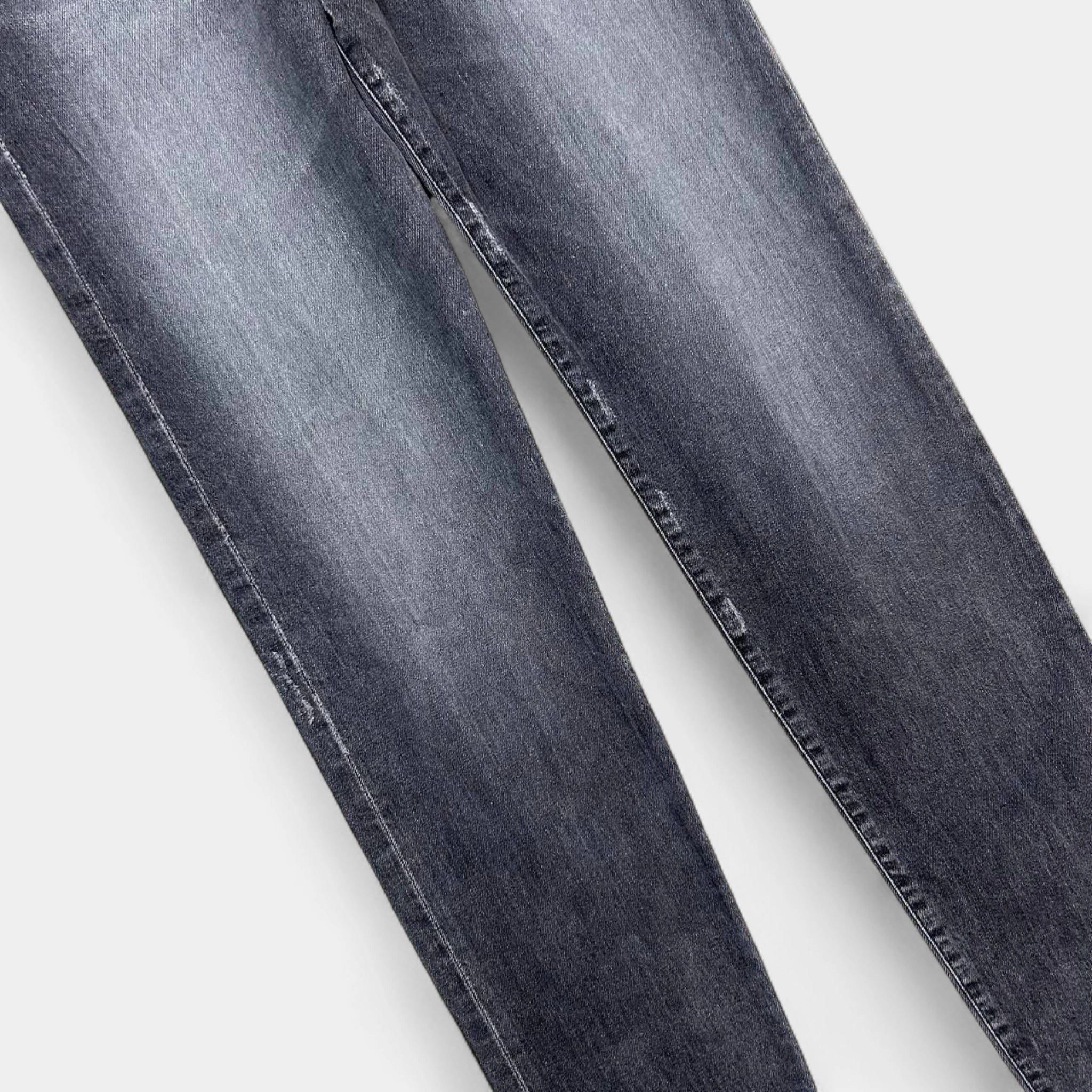 Saint Laurent Paris Saint Laurent D14 2017 Classic Embroidered Black Grey Skinny Size US 31 - 6 Thumbnail