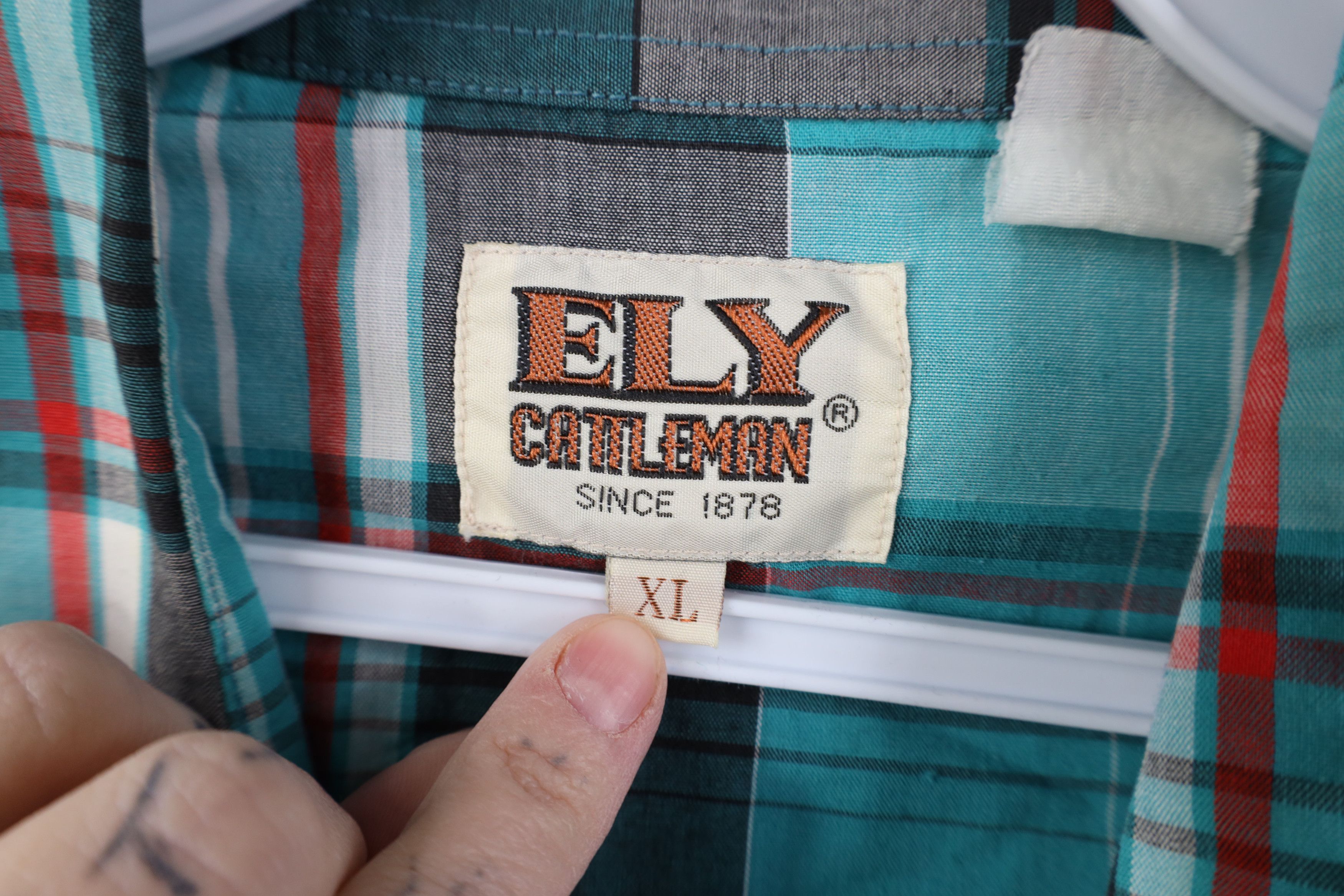 Vintage Vintage 90s Rockabilly Snap Button Short Sleeve Shirt Plaid Size US XL / EU 56 / 4 - 7 Thumbnail