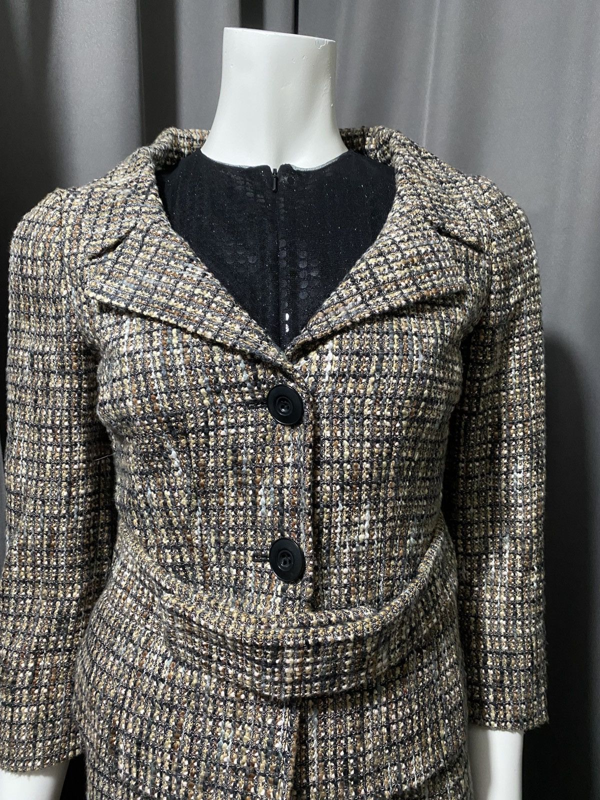 Valentino 2000s Valentino Roma Tweed Suit Set Size S / US 4 / IT 40 - 4 Thumbnail