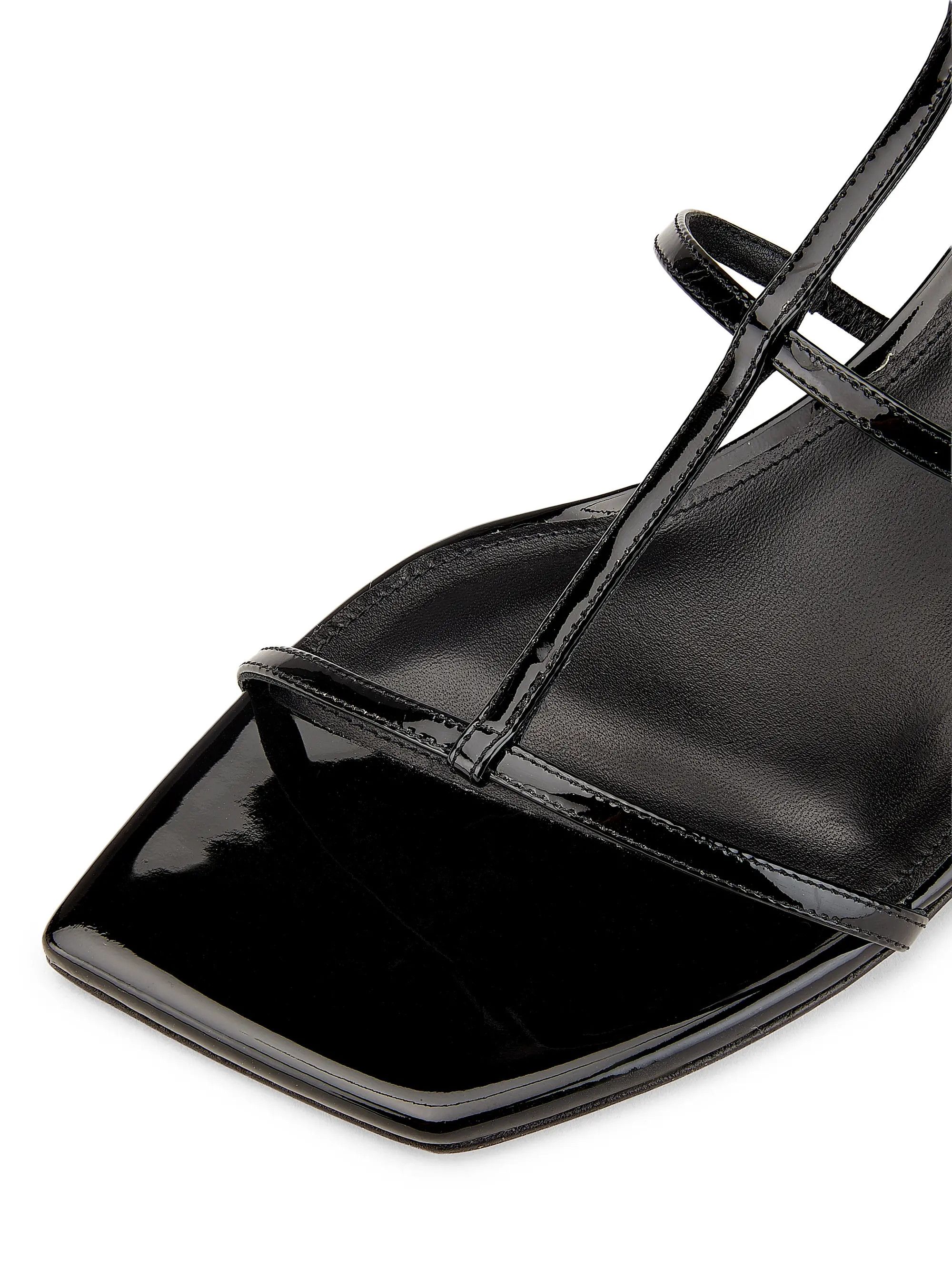 Alexandre Birman os11x0126 Amanda 60MM Patent Leather Strappy Sandals Black Size US 8 / IT 38 - 6 Thumbnail