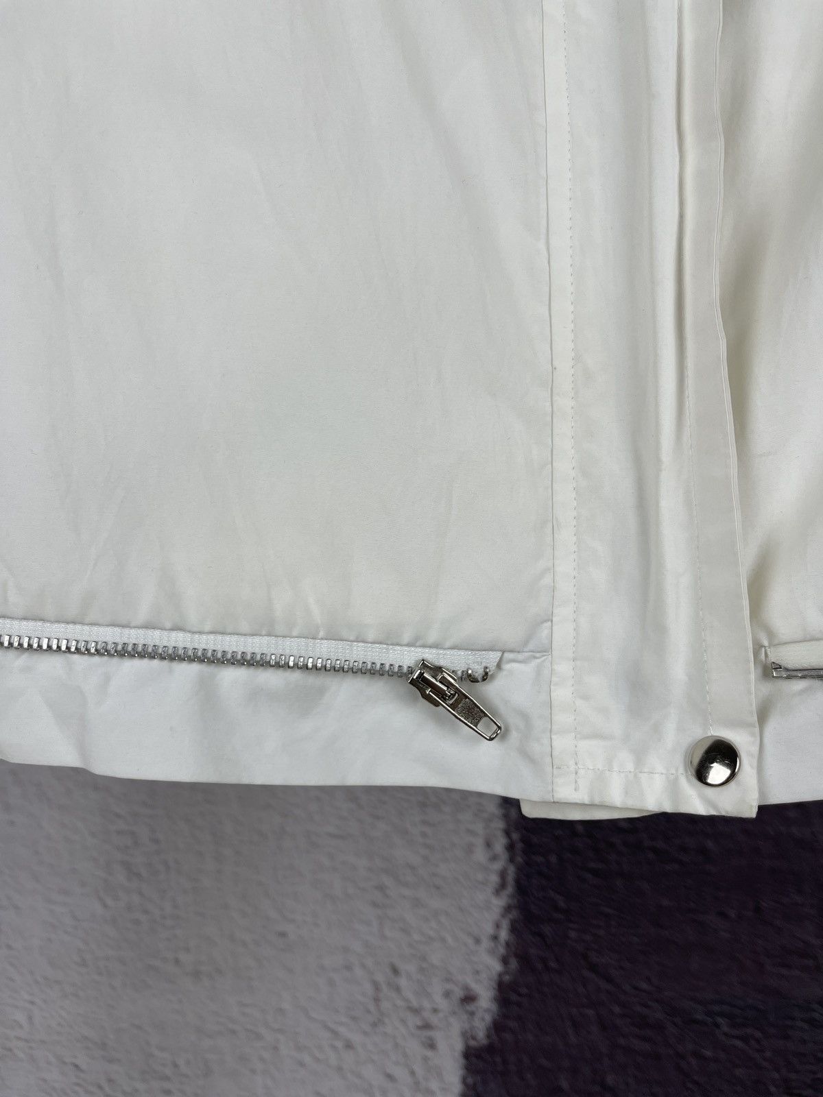 Other Helmut Lang 2000 Resinated Cotton Bondage Biker Jacket white Size M / US 6-8 / IT 42-44 - 5 Thumbnail