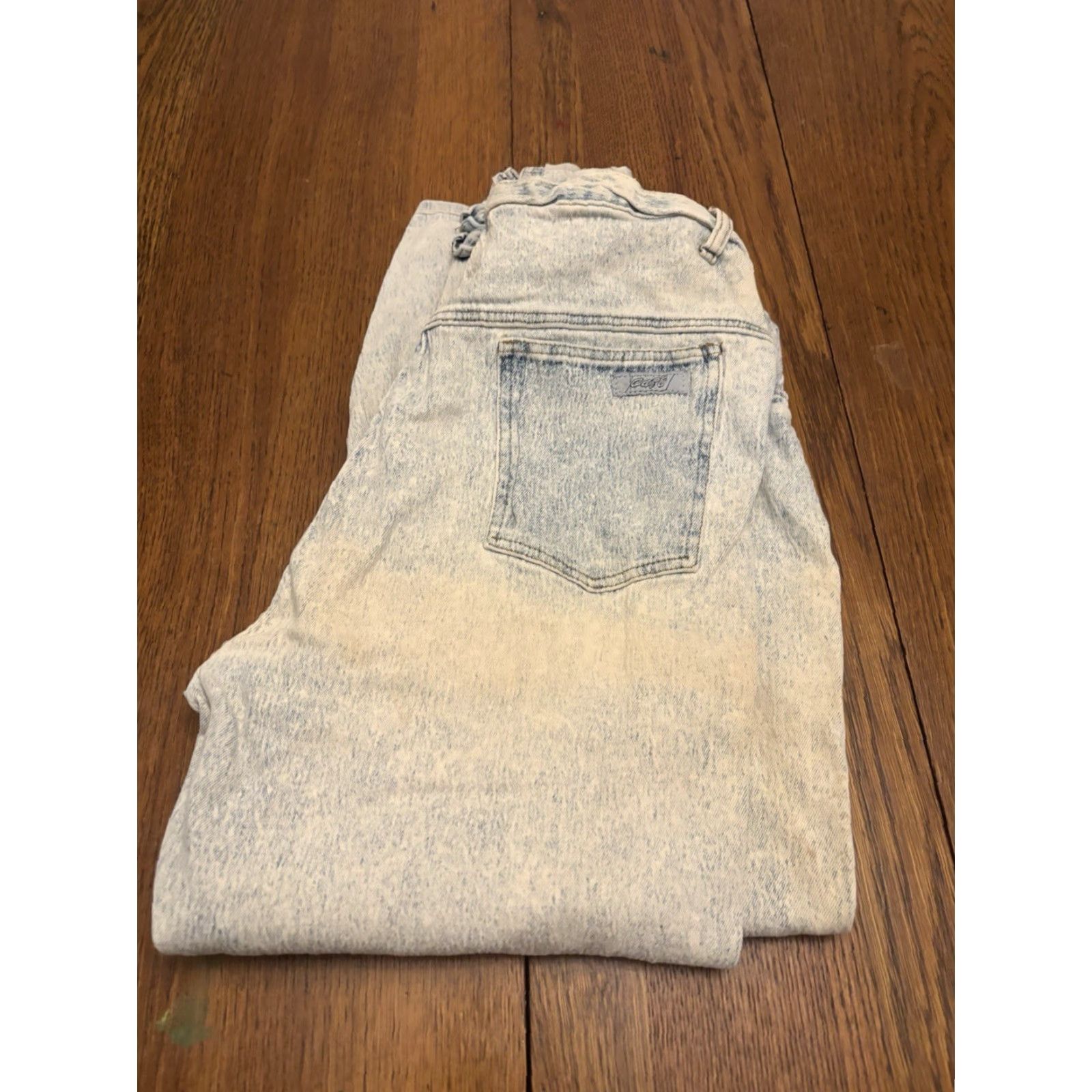 Vintage VINTAGE London Jeans Jeans Womens 12 30x30 Acid Wash High Waist Tapered 80s Distressed Blue Denim Cotton Patched 5-Pocket Womens Size 34" / US 12 / IT 48 - 4 Thumbnail