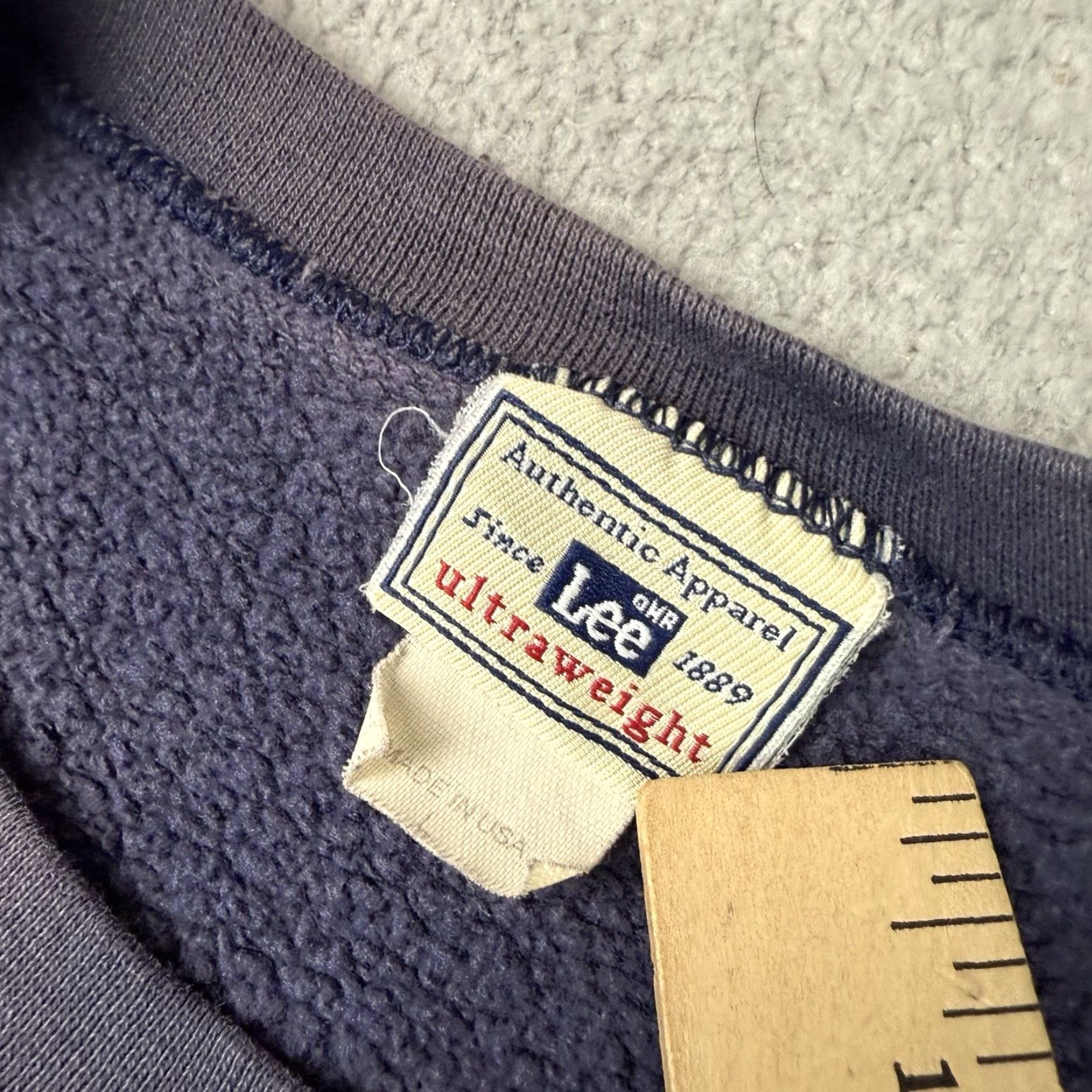 Lee VINTAGE Lee Boston Sweatshirt Mens L Blue 90s USA Heavyweight Ultraweight Fleece Pullover Crew Neck Size US L / EU 52-54 / 3 - 5 Thumbnail