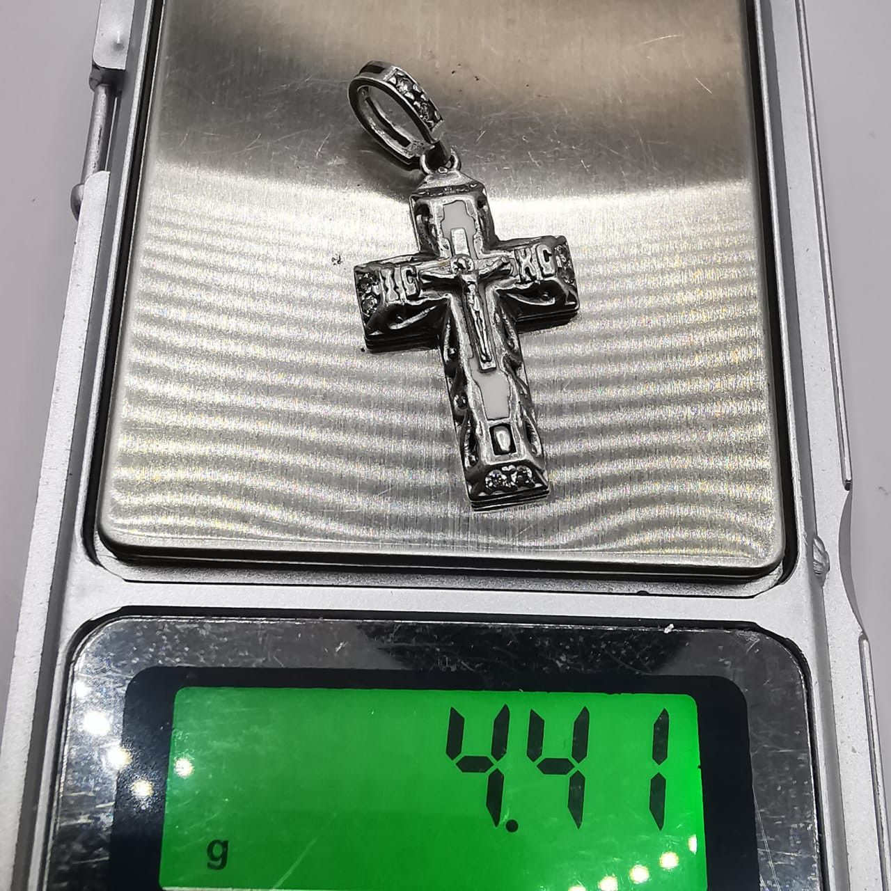 Sterling Silver Vintage Elegant Cross Pendant made of 925 Silver 4,41g Size ONE SIZE - 5 Thumbnail