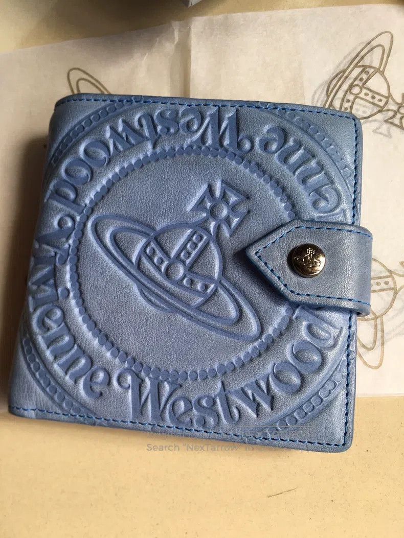 Vivienne Westwood Vivienne Westwood Fog Blue Saturn Embossed Short Leather W Size ONE SIZE - 2 Thumbnail