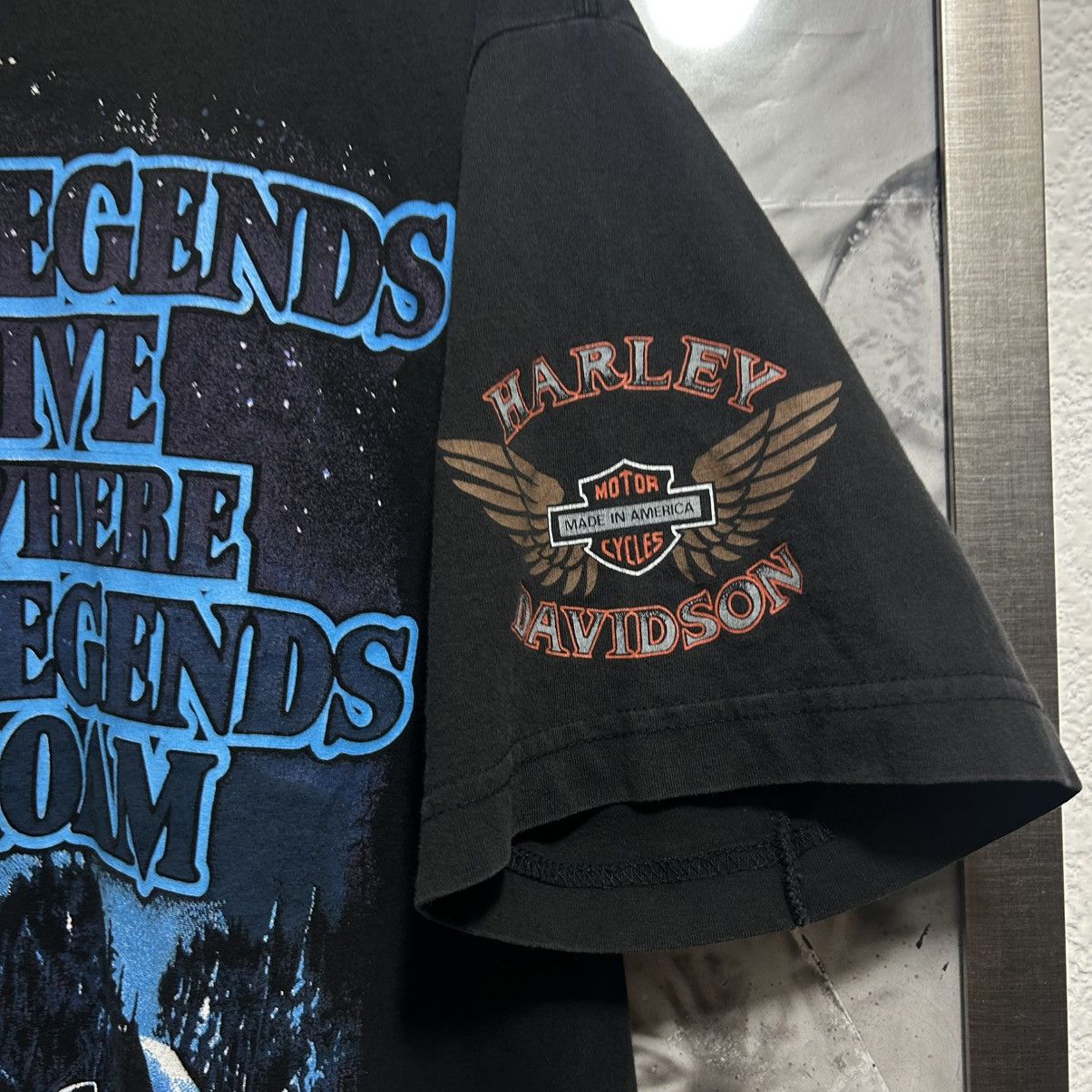Harley Davidson HARLEY DAVIDSON LEGENDS LIVE WHERE LEGENDS ROAM VINTAGE 1991 Size US XL / EU 56 / 4 - 2 Thumbnail