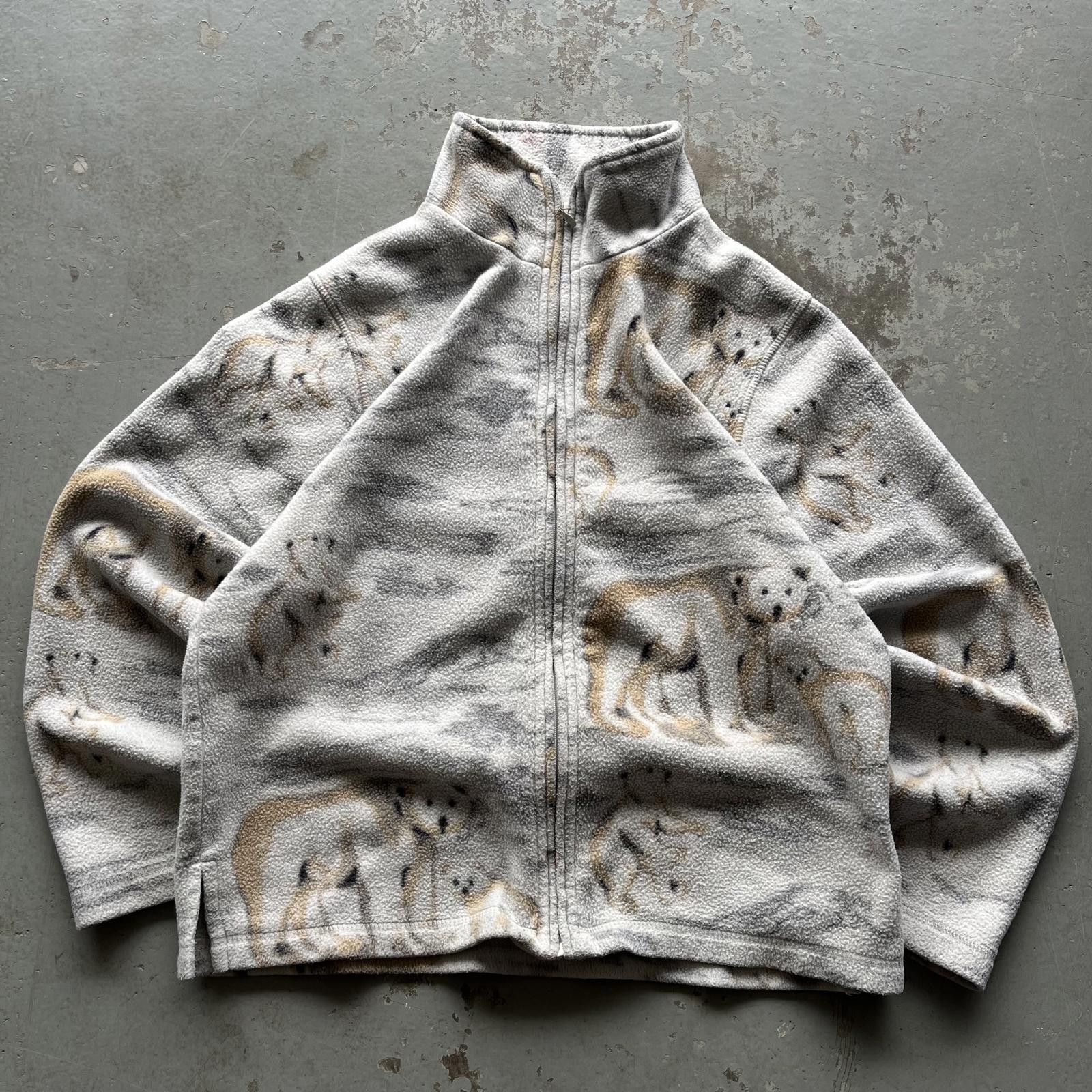 Vintage Vintage 90s Y2K Polar Bears Nature Fleece AOP Grunge Jacket Size US M / EU 48-50 / 2 - 1 Thumbnail