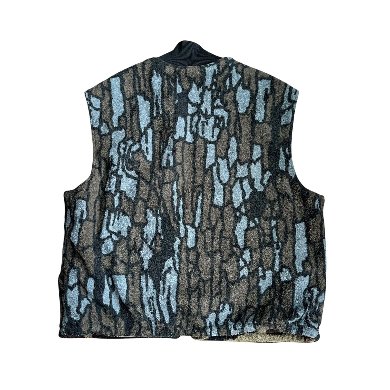 Vintage 90s Cabela's Trebark Reversible Camo Vest Mens XL