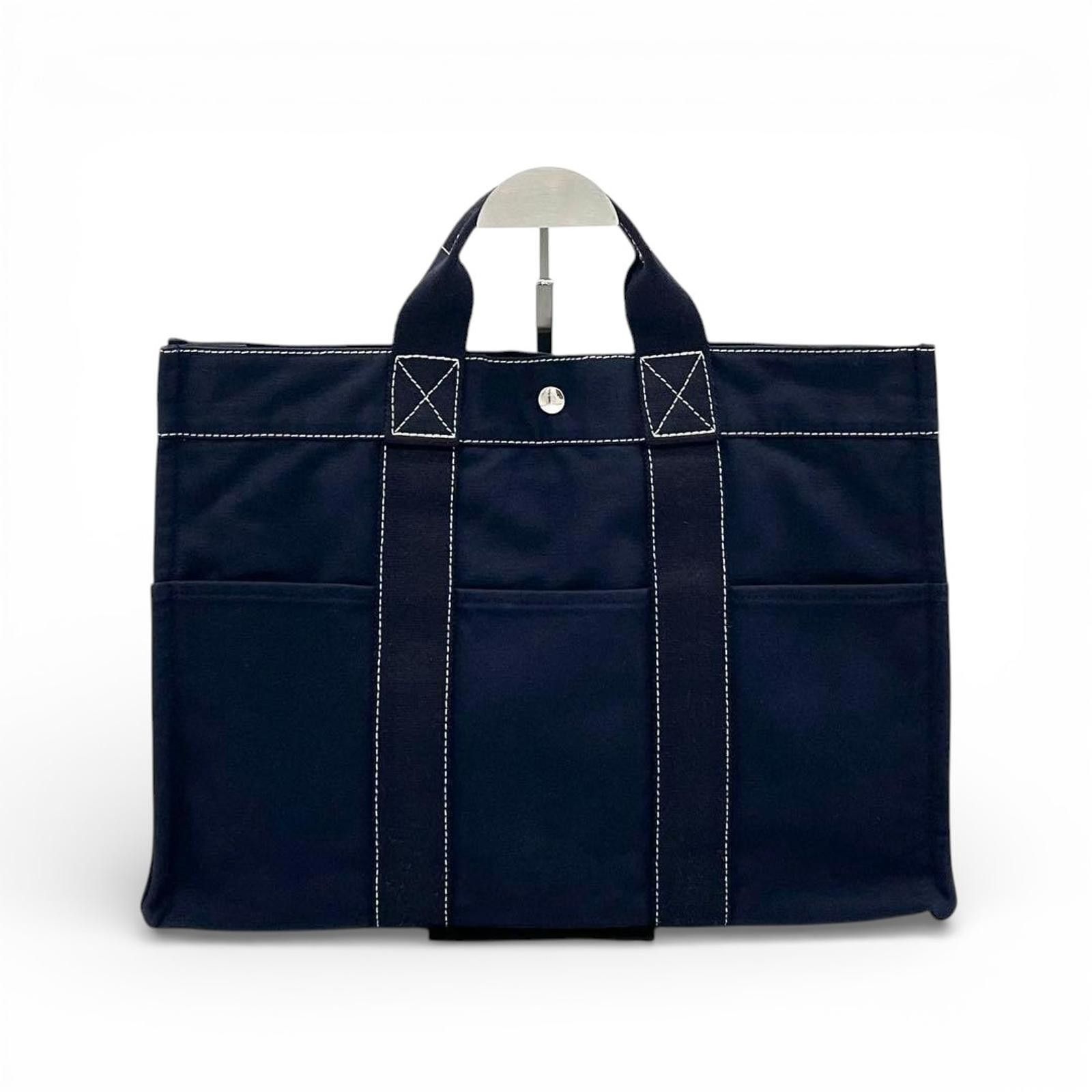 Hermes Hermès - Navy Canvas Tote Bag Size ONE SIZE - 2 Thumbnail