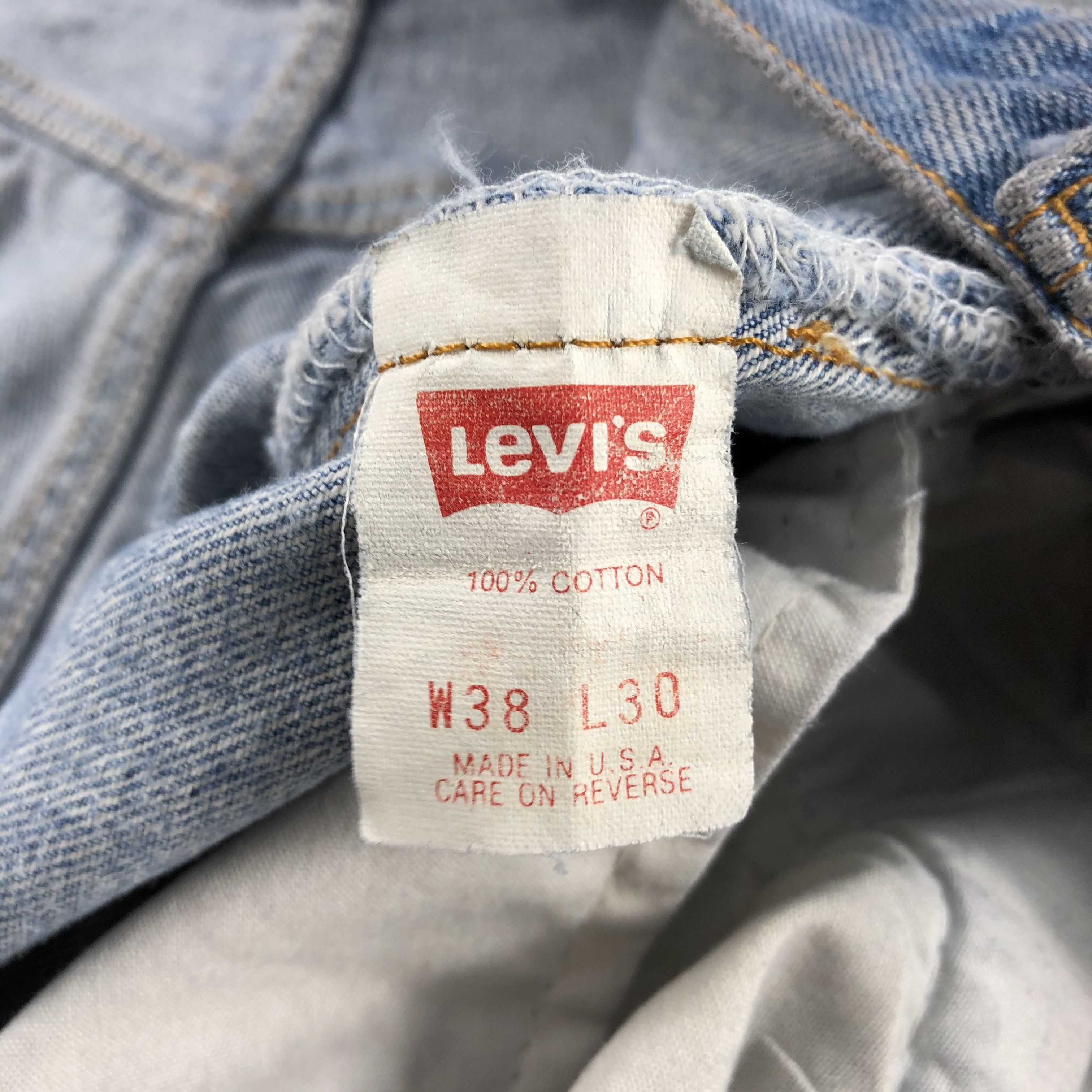 Levi's Vintage 90s Blue Wash Levis 501 Jeans-JM1868 Size US 36 / EU 52 - 10 Thumbnail