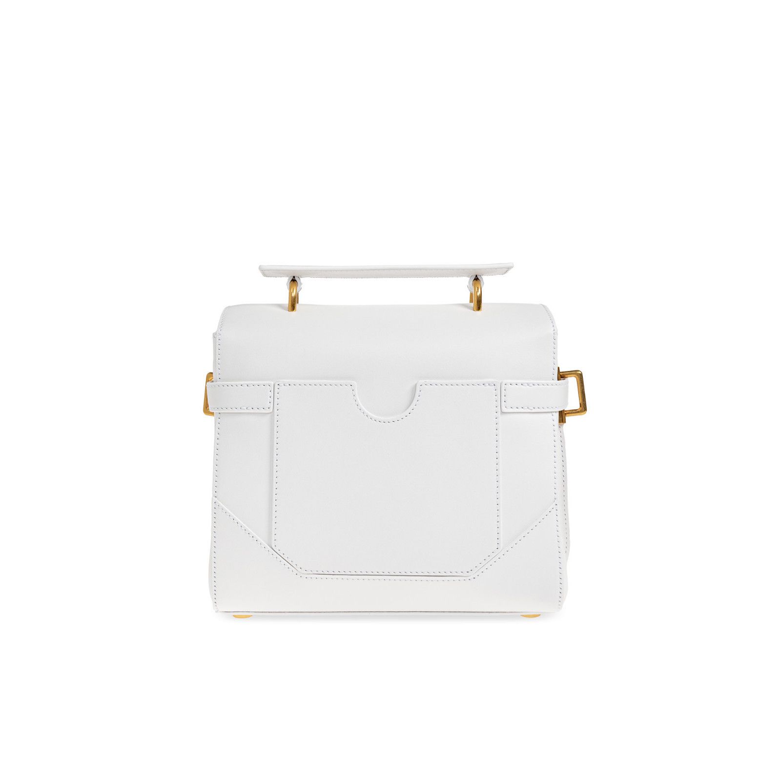 Balmain BALMAIN B-Buzz 23 White Leather Top Handle Bag New & Authent Size ONE SIZE - 2 Thumbnail