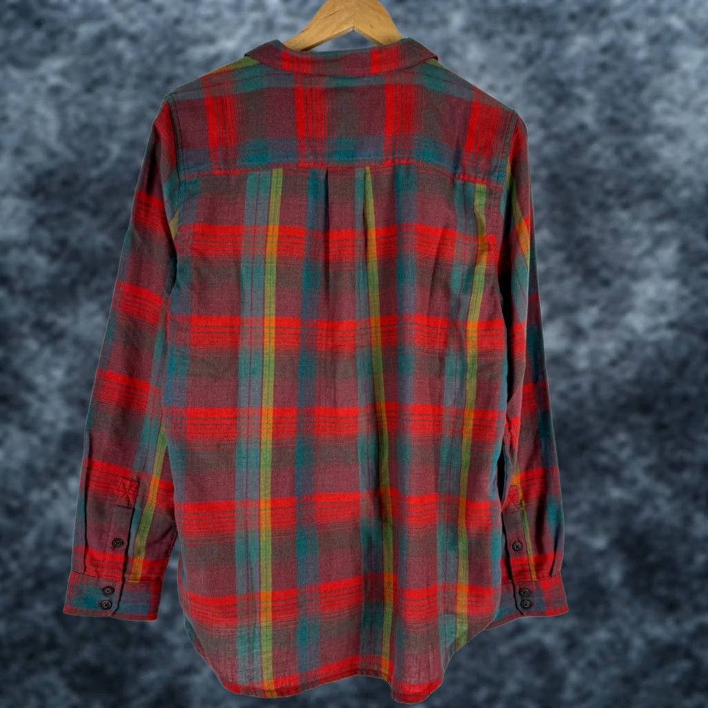 Toad&Co Toad&Co Re-Form Flannel Shirt Long Sleeve Button Down Plaid Red Multicolor Womens Large Size L / US 10 / IT 46 - 1 Thumbnail