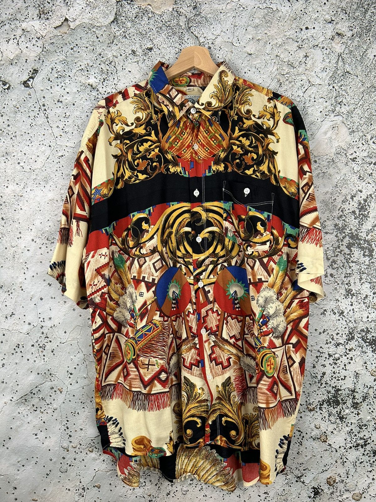 Other Vintage Indian Shirt 90s Crazy Hawaiian Streetwear Skate Size US XXL / EU 58 / 5 - 1 Thumbnail