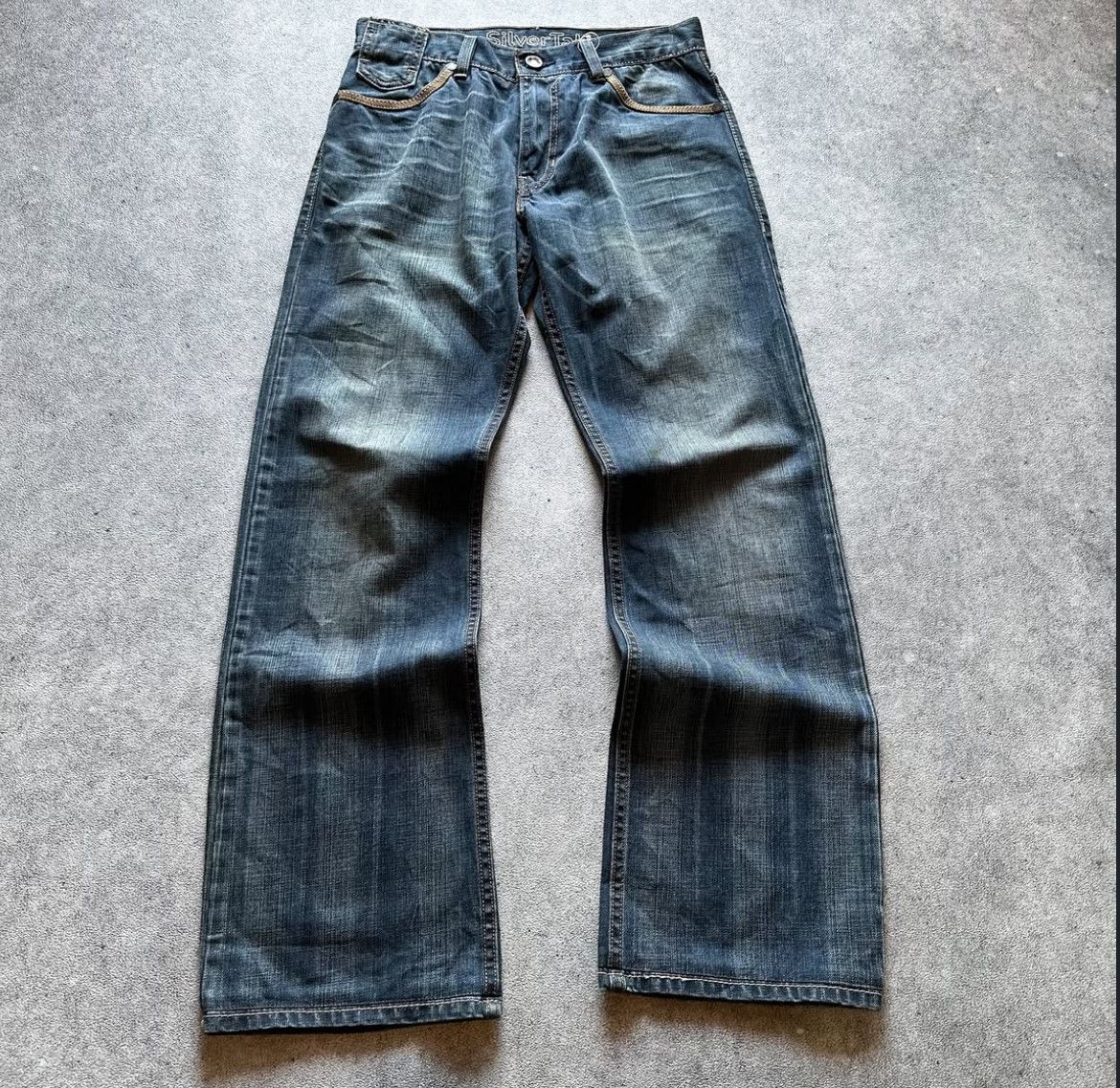 Japanese Brand 2000s Levi's Silver Tab Studded Baggy Wash Jeans y2k Lgb Size US 30 / EU 46 - 2 Thumbnail