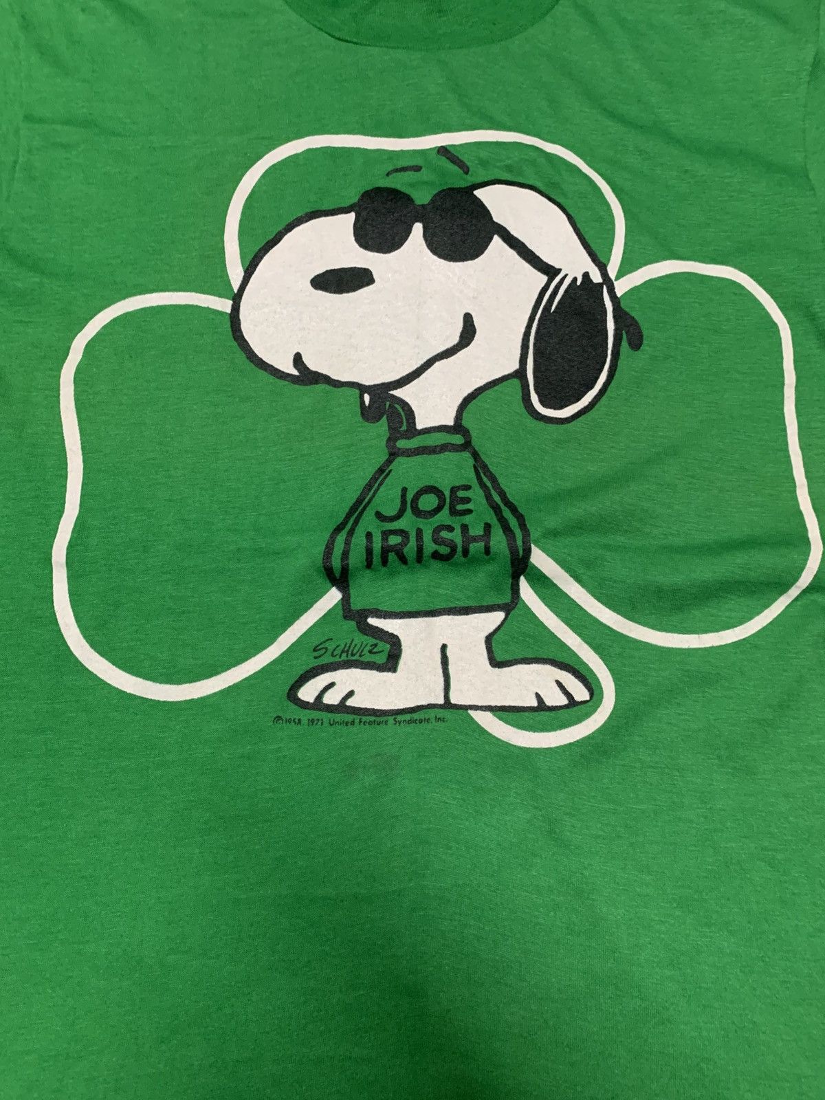 Vintage 🍀 VTG 70’s SNOOPY “JOE IRISH” by Artex Size US L / EU 52-54 / 3 - 3 Thumbnail