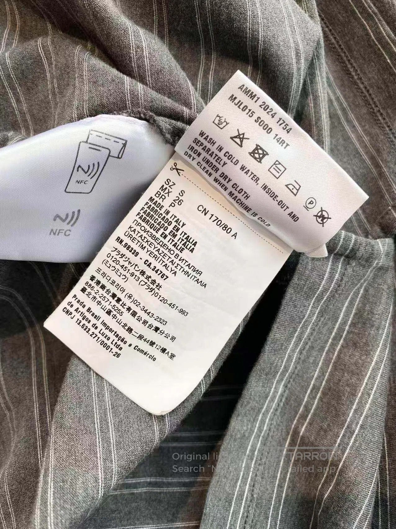 Miu Miu Miu Miu 24ss chest logo monogram print striped long sleeve Size S / US 4 / IT 40 - 5 Thumbnail