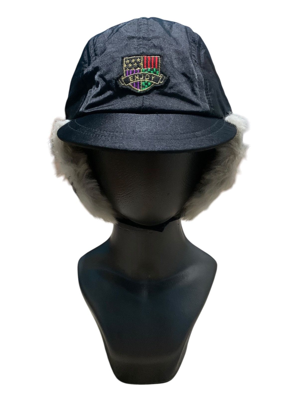 If Six Was Nine × Japanese Brand × Le Grande Bleu (L.G.B.) 2000s Flying ski japan nylon fur hat short visor Size ONE SIZE - 7 Thumbnail