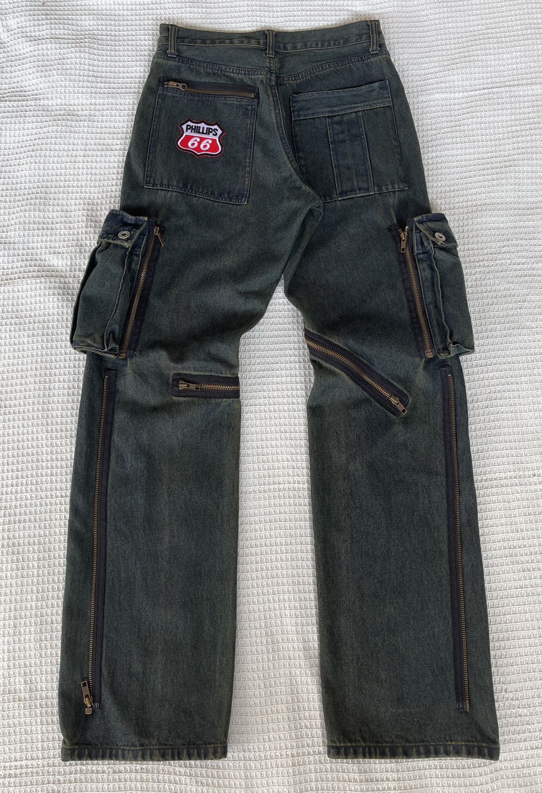 PPFM Vintage Avant Garde🔥PPFM🔥 Zipper Multi Pocket Cargo Jeans Size US 30 / EU 46 - 2 Thumbnail