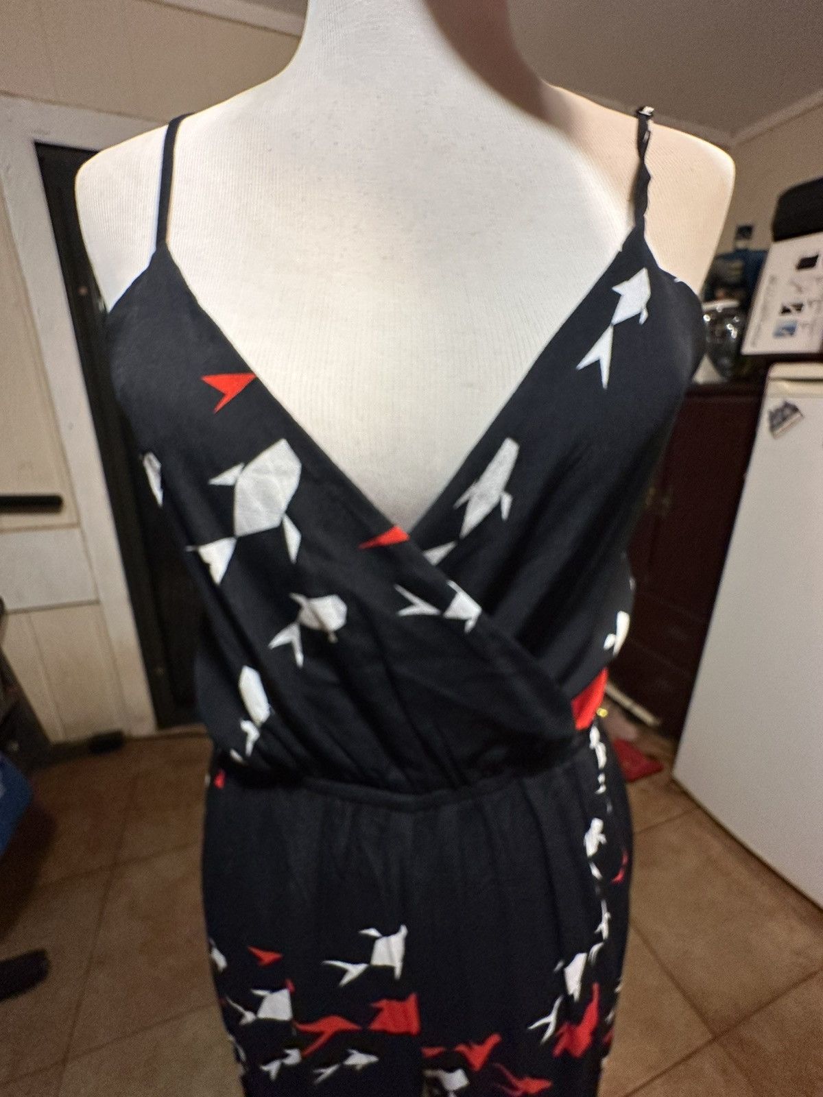 Other Ava Sky One Piece Romper Hawaiian Print Black/Red Women's S Size S / US 4 / IT 40 - 3 Thumbnail