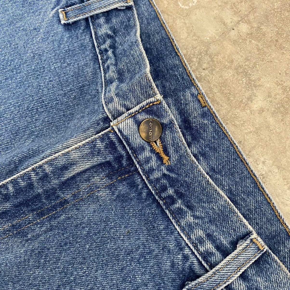 Carhartt VTG Carhartt Double Knee Blue Carpenter Denim Jeans Size US 35 - 10 Thumbnail