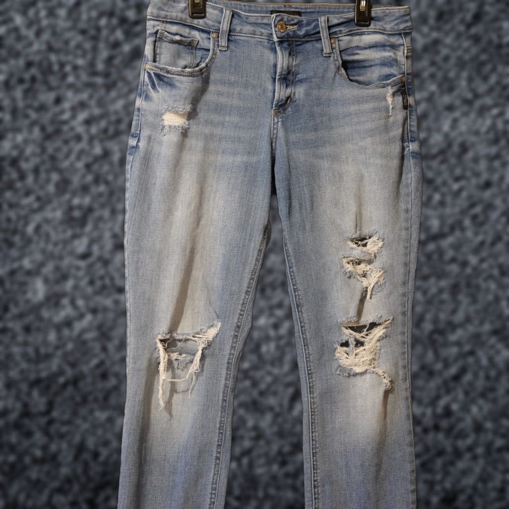 Silver Jeans Co. Silver Jeans Co. Boyfriend Stretch Distressed Womens W31/L29 Jeans Denim Blue 5-Pocket Design Regular Size 31 Womens Size 24" / US 00 / IT 34 - 1 Thumbnail