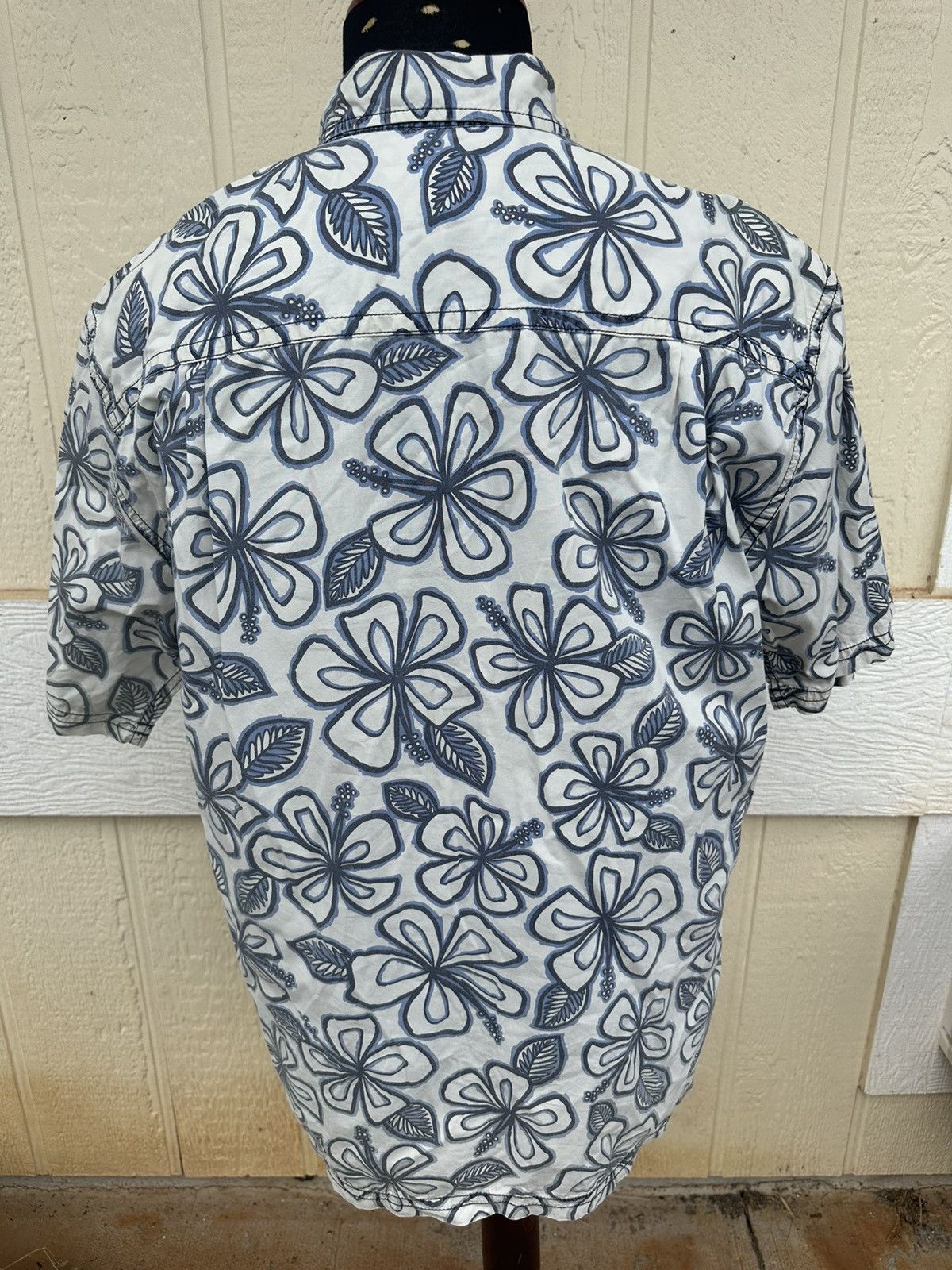 Other Kahala Hawaiian Print Blue/White Full Button Men's Large Size US L / EU 52-54 / 3 - 2 Thumbnail