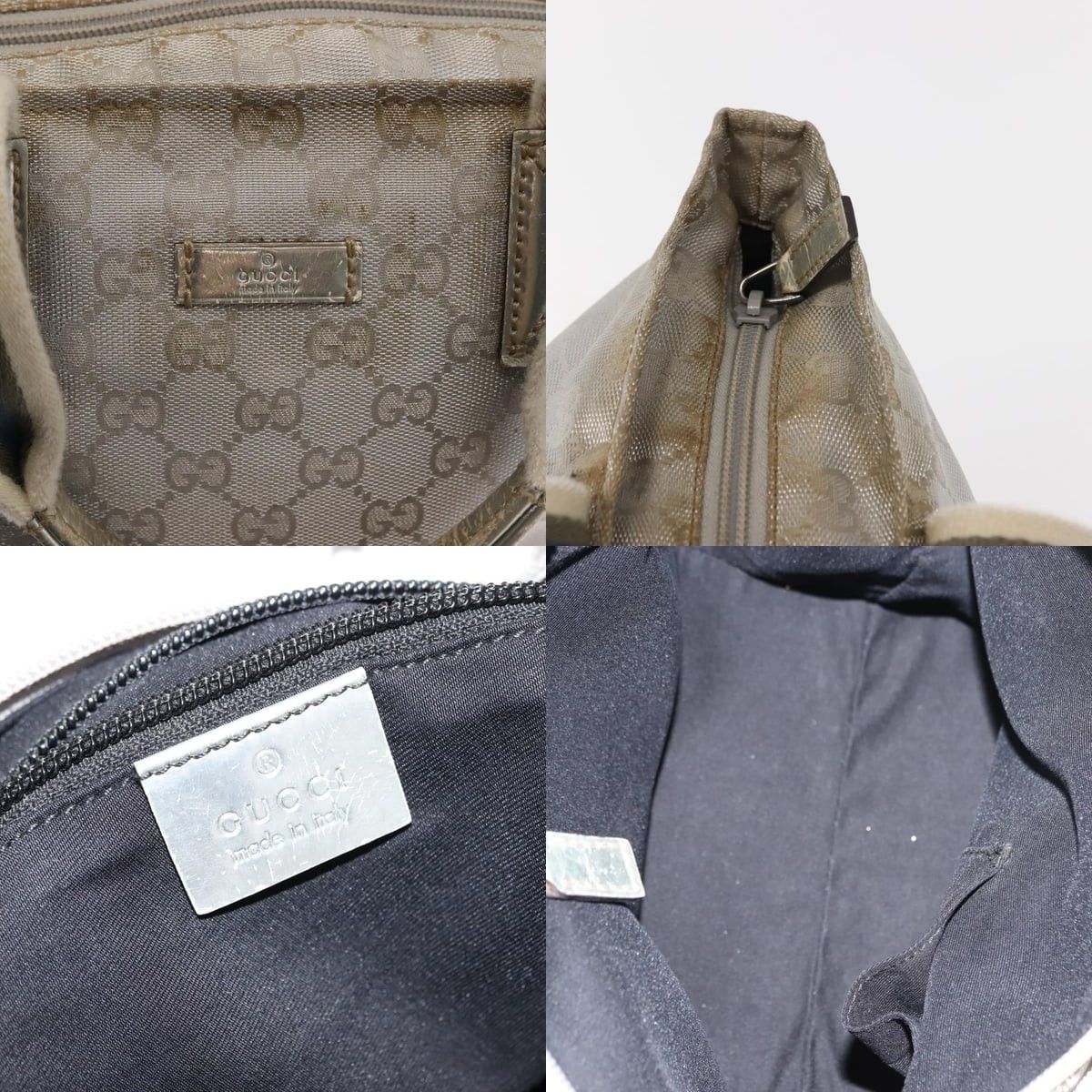 Gucci GUCCI GG Canvas Sherry Line Tote Bag Silver Size ONE SIZE - 11 Thumbnail