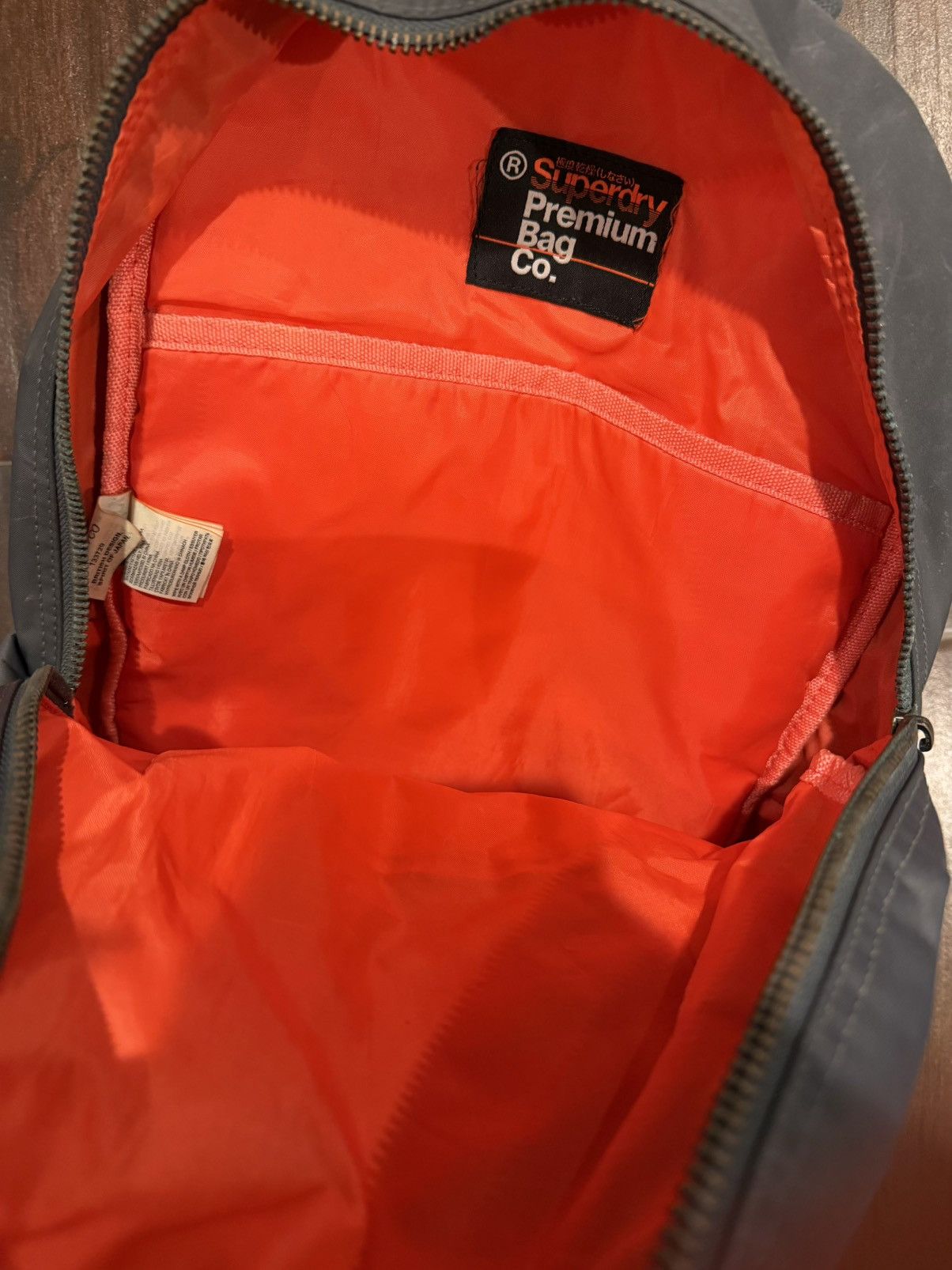 Superdry Superdry International Backpack – Grey / Orange – One Size Size ONE SIZE - 4 Thumbnail
