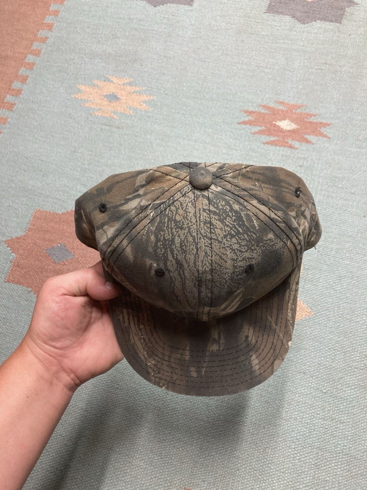 Vintage vtg SnapBack hat camo realtree blank hunting tree camouflage Size ONE SIZE - 4 Thumbnail