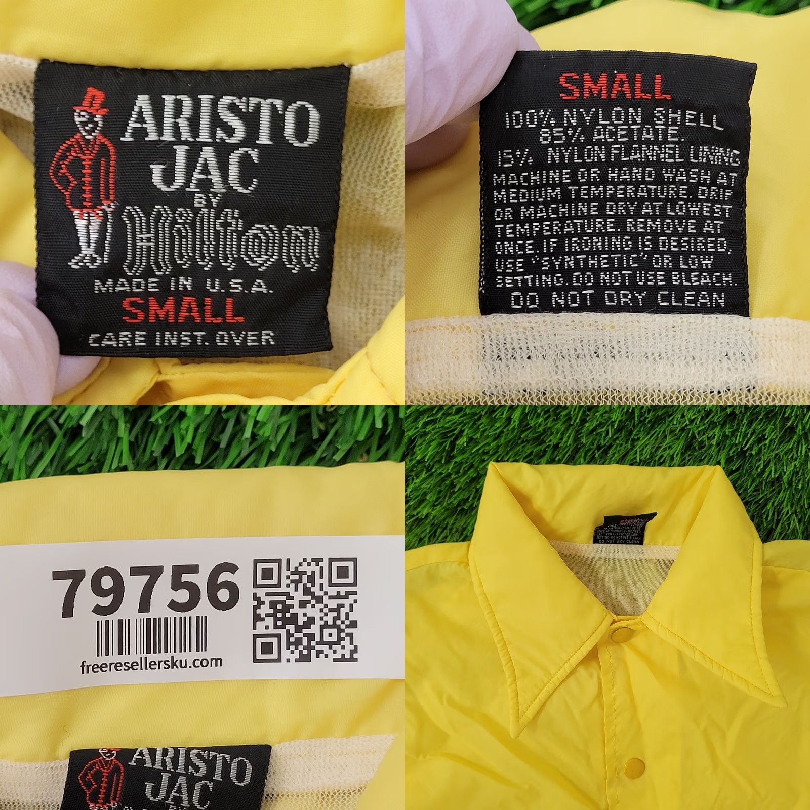 Coach VINTAGE Aristo-Jac Coach Jacket Womens S/M Baggy 20x26 Yellow 80s Retro Hipster Outdoor Outerwear Casual Womens Size S / US 4 / IT 40 - 8 Thumbnail
