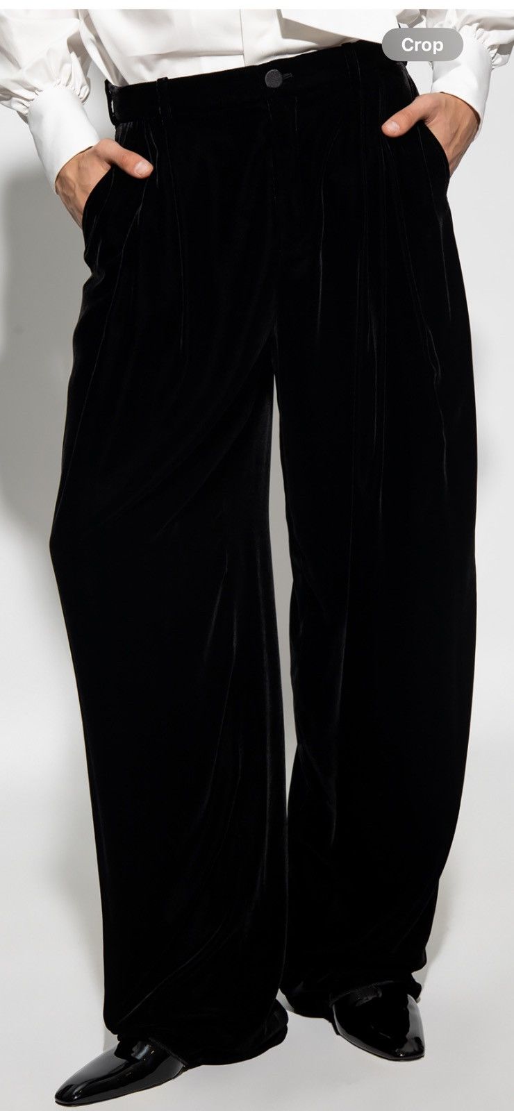 Saint Laurent Paris Saint Laurent wide leg velvet pants. 48/32. $2890 Size US 32 / EU 48 - 2 Thumbnail