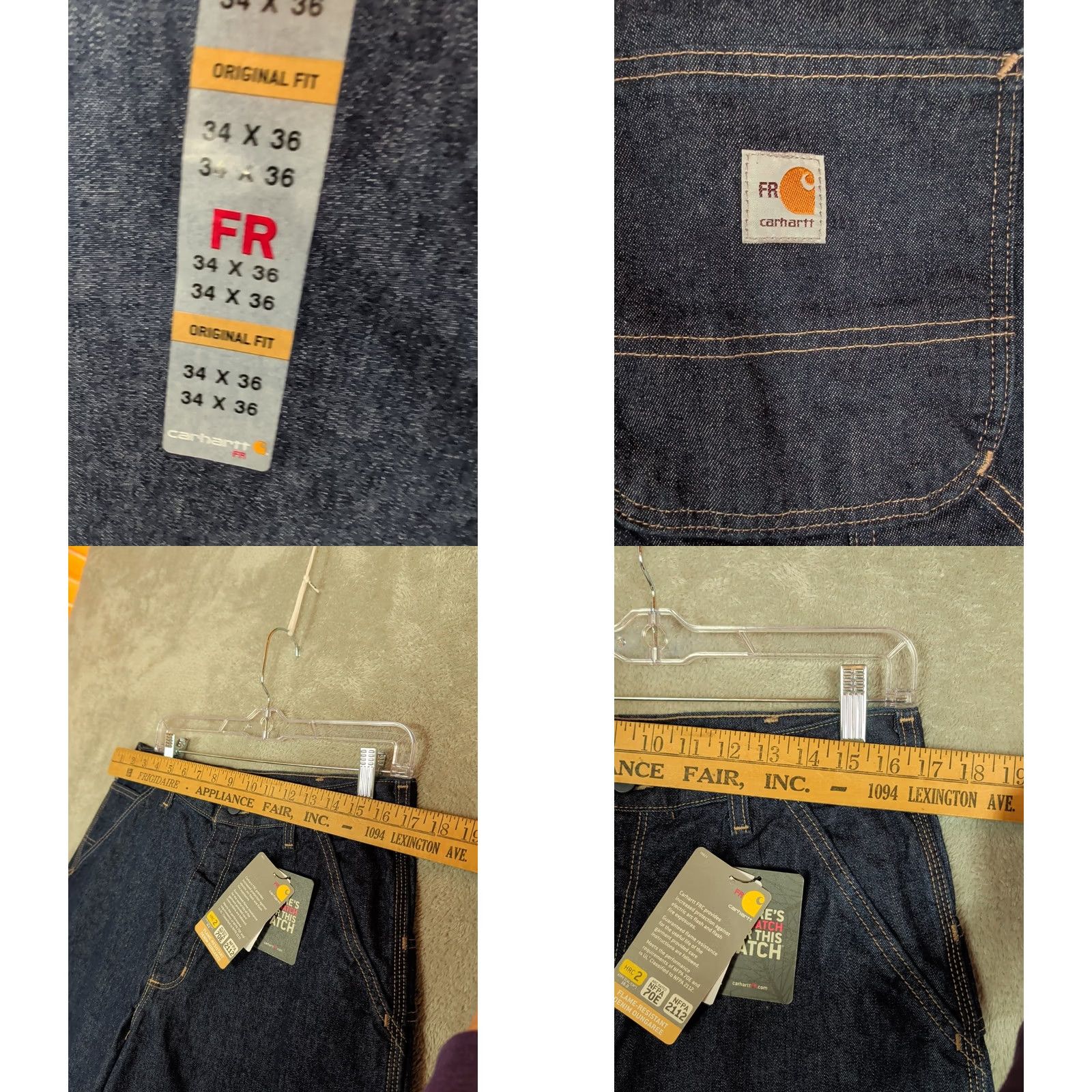 Carhartt Carhartt FR Original Fit Flame Resistant Carpenter Jeans 34x36 Jeans Blue Workwear Mens NWT Regular Denim 5-Pocket Flame Resistant Carhartt Jeans Size US 34 / EU 50 - 8 Thumbnail