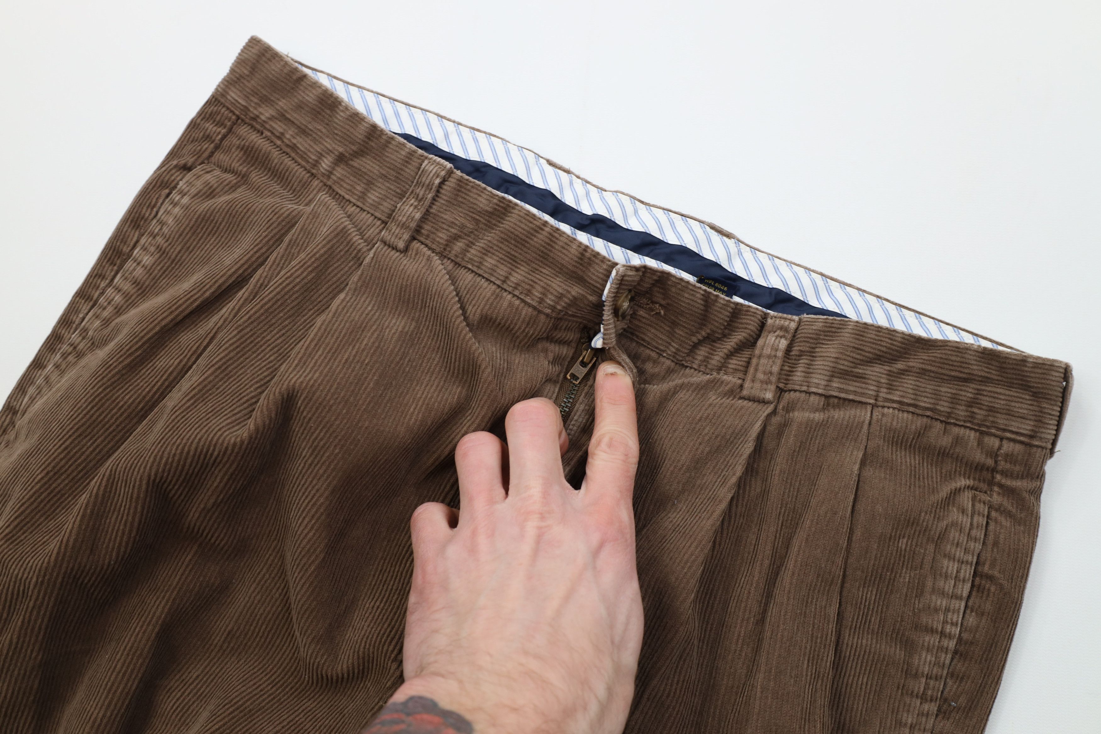 Vintage Vintage 90s Y2K Streetwear Wide Leg Corduroy Chino Pants Size US 36 / EU 52 - 7 Thumbnail