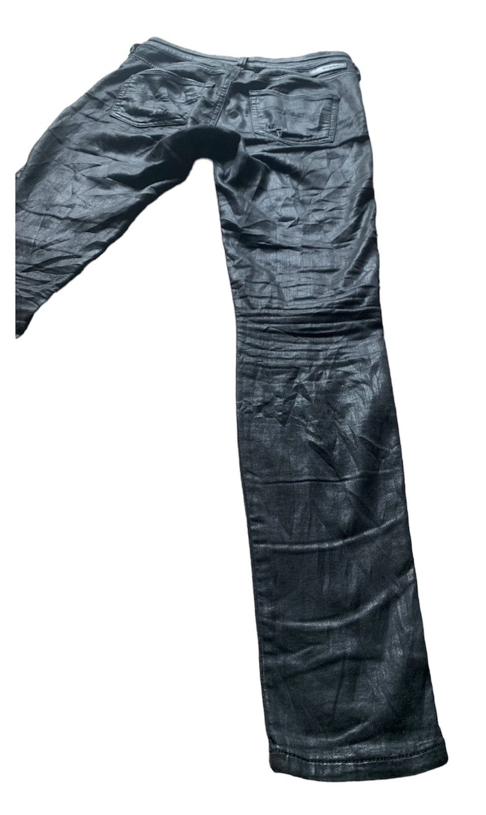 Diesel Black Gold DISTRESSED WAX DENIM COWHIDE LEATHER SLIM FIT Size US 30 / EU 46 - 5 Thumbnail