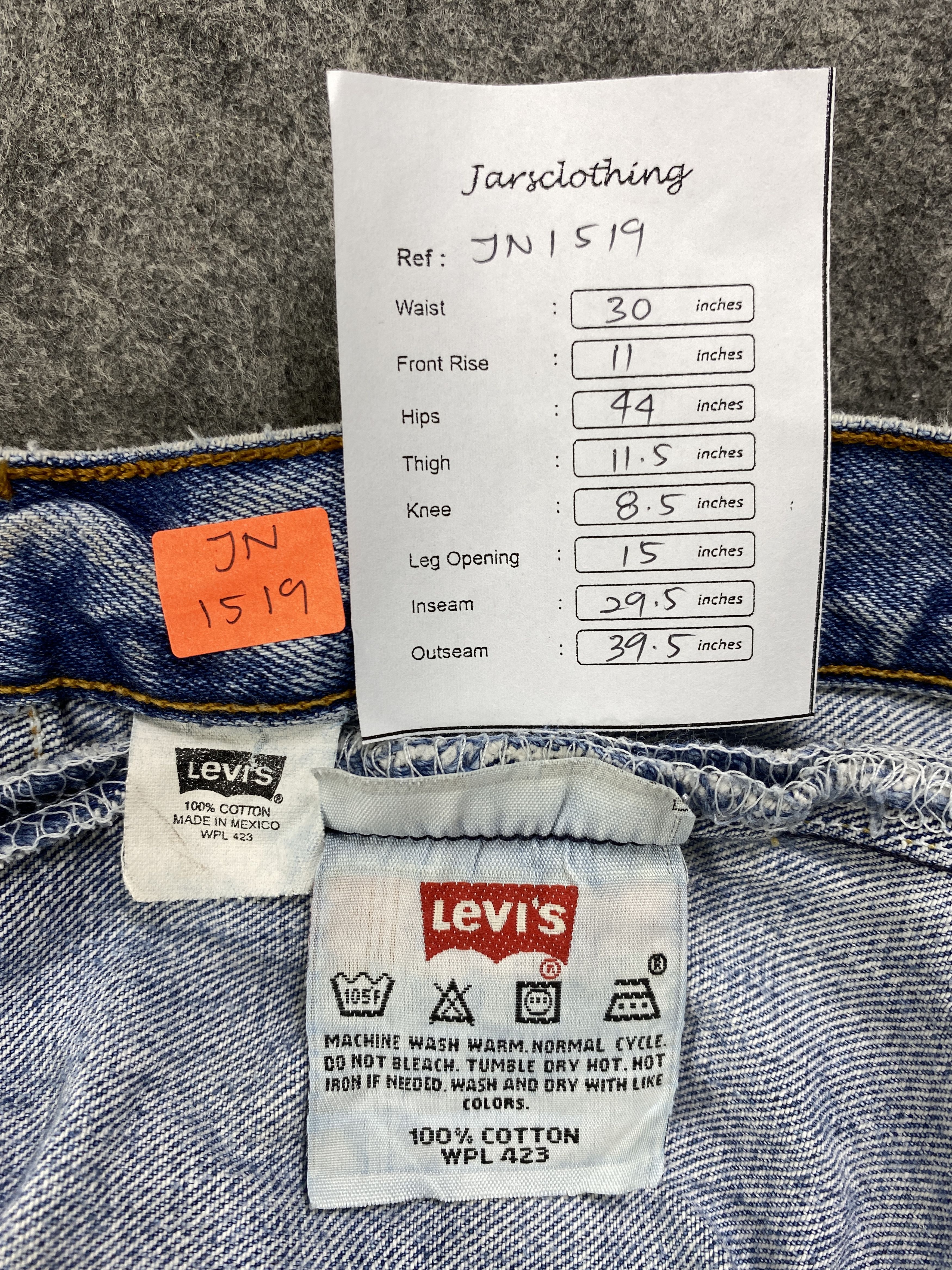 Japanese Brand Blue Vintage Levi's 501 Jeans 30x29.5 Denim -JN1519 Size US 30 / EU 46 - 8 Thumbnail
