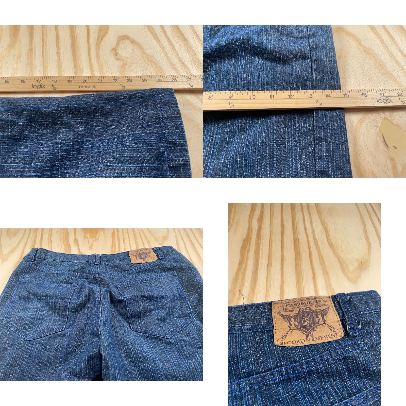 Vintage VINTAGE Y2K Streetwear Baggy Fit Jean Shorts Men 40 Dark Blue Denim 14" Inseam Casual Size US 44 / EU 60 - 8 Thumbnail