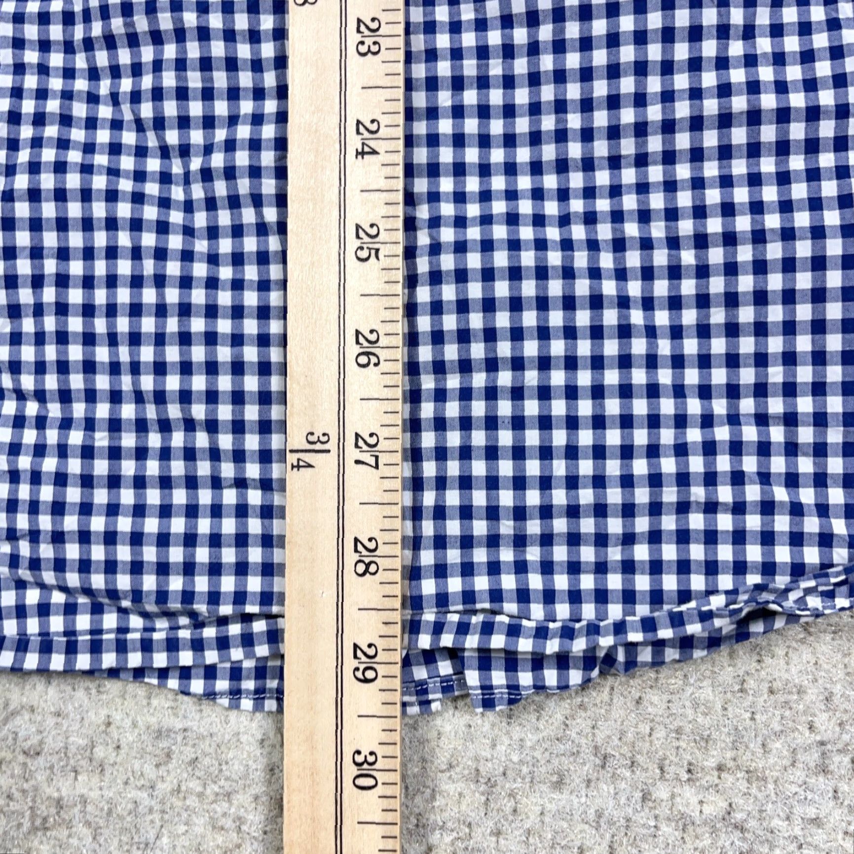 Ralph Lauren Ralph Lauren Shirt Men Large Blue White Button Up Gingham Check Poplin Dress A95 Size 42R - 6 Thumbnail